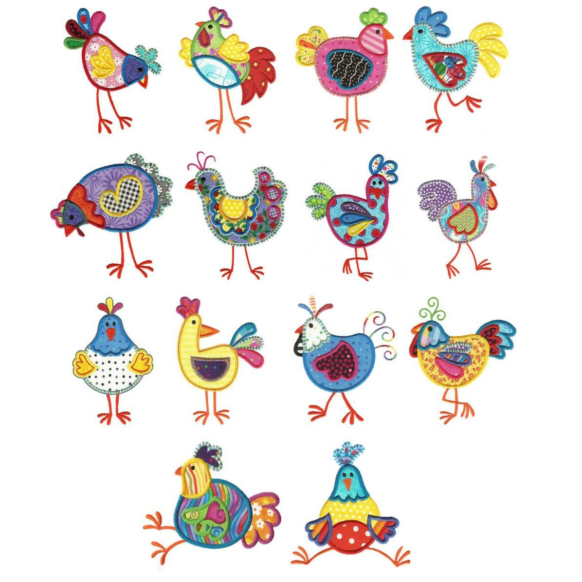 Chicken Embroidery Patterns 16 Applique Machine Embroidery Designs Images Free Applique Flower