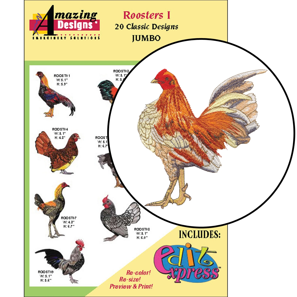 Chicken Embroidery Patterns Roosters I Embroidery Designs