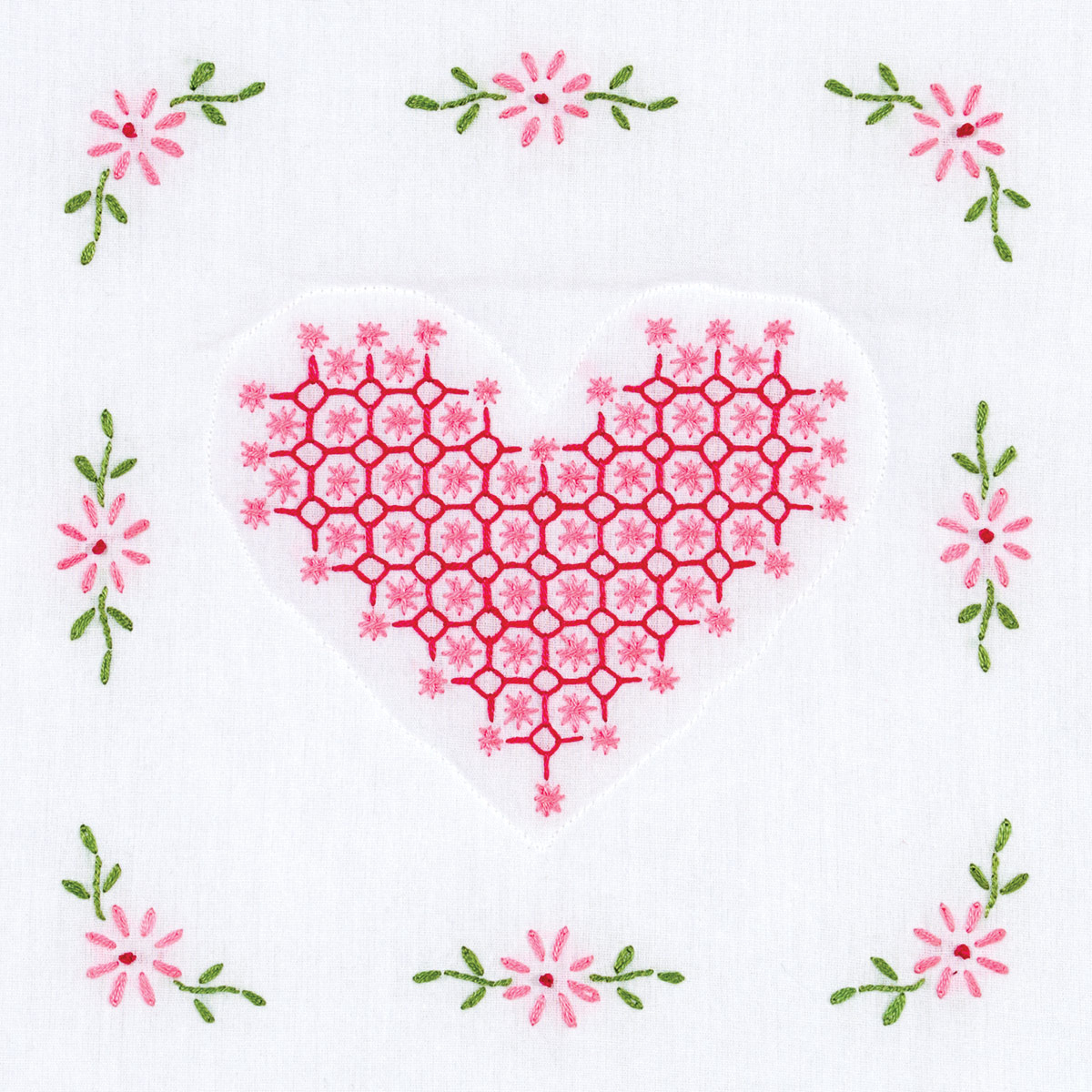 Chicken Scratch Embroidery Patterns Chicken Scratch Heart 9 Quilt Blocks