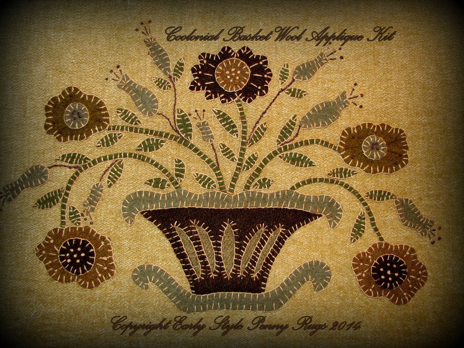 Colonial Embroidery Patterns The Diary Of A Rugmaker Colonial Baskets And Patterns