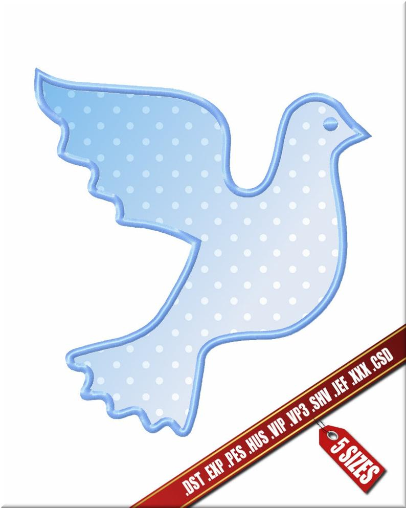 Convert Picture To Embroidery Pattern Dove Applique Embroidery Design Instant Download Bird Easy Embroidery Not Fill Digital Embroidery Files 4x4 5x7 6x10 Digitized Pes Dst Jef