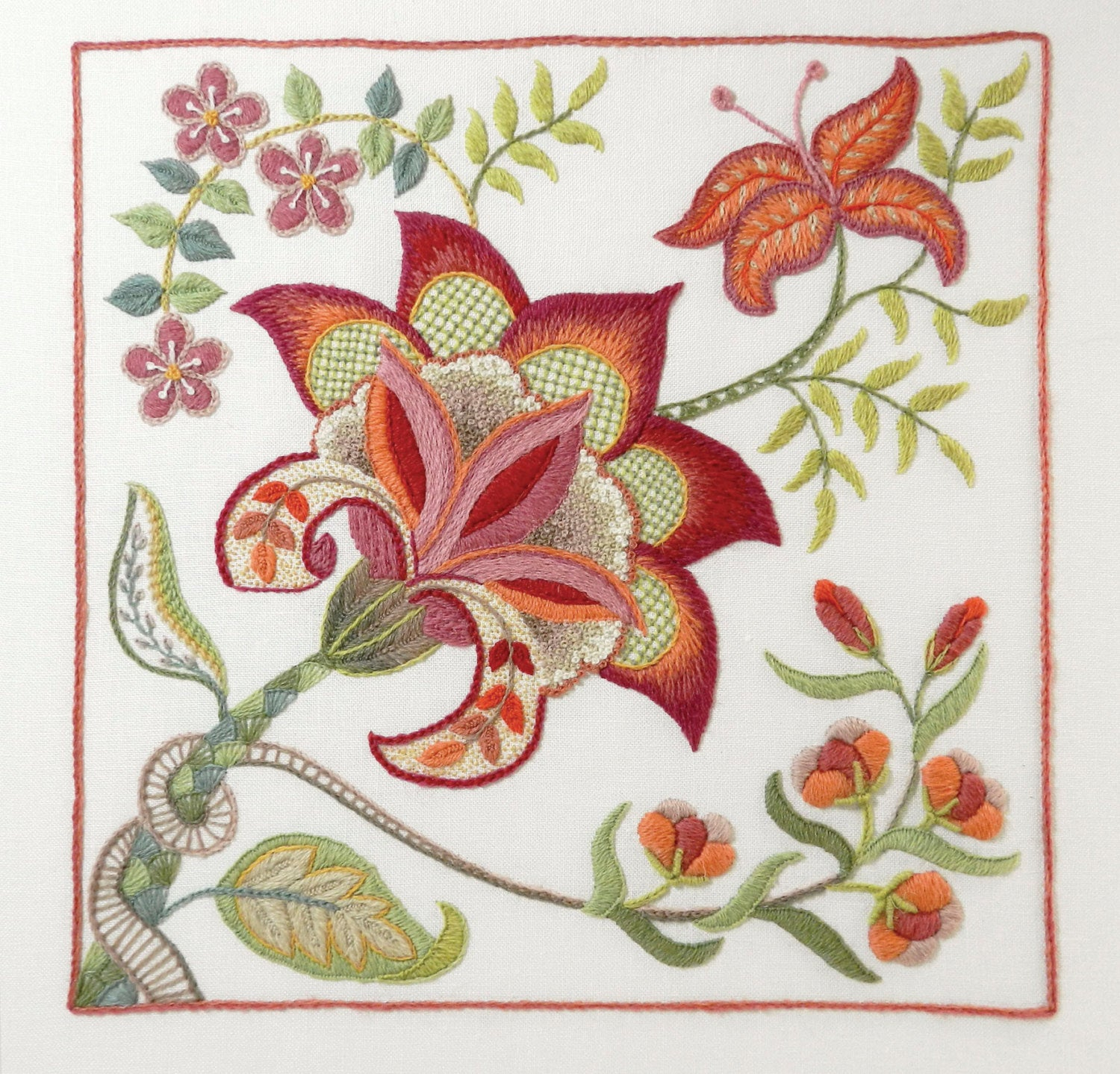 Crewel Embroidery Patterns Crewel Embroidery Kit Scarlet Glory