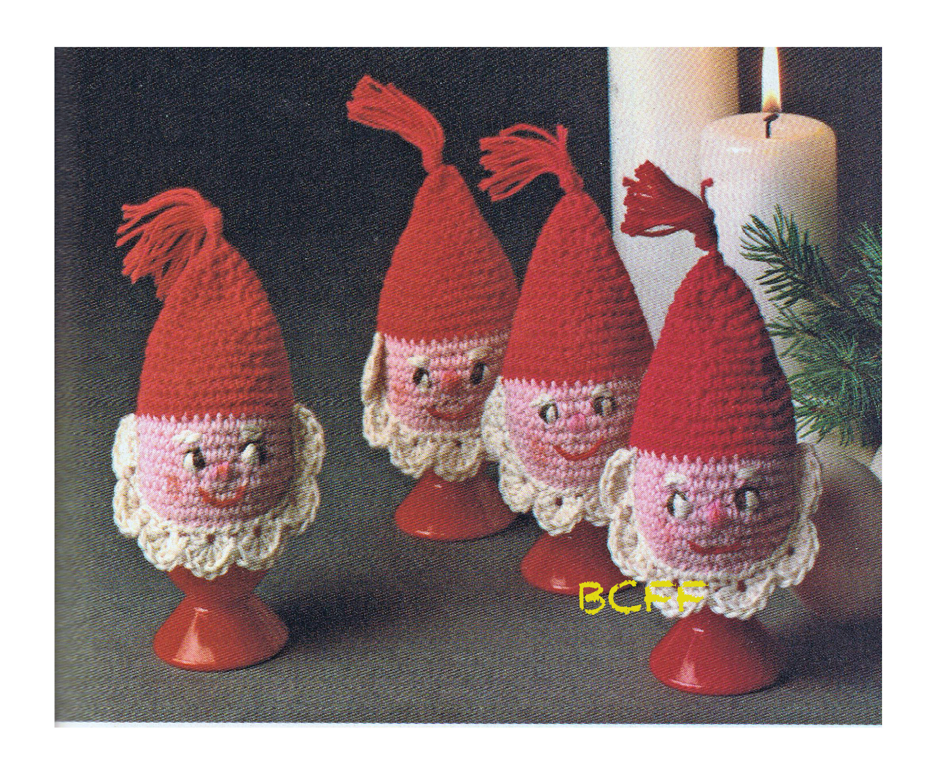 Crochet With Embroidery Floss Patterns Crochet Egg Cozies Christmas Santa Cozies Egg Warmers Santa Egg Warmers Pdf Crochet Pattern