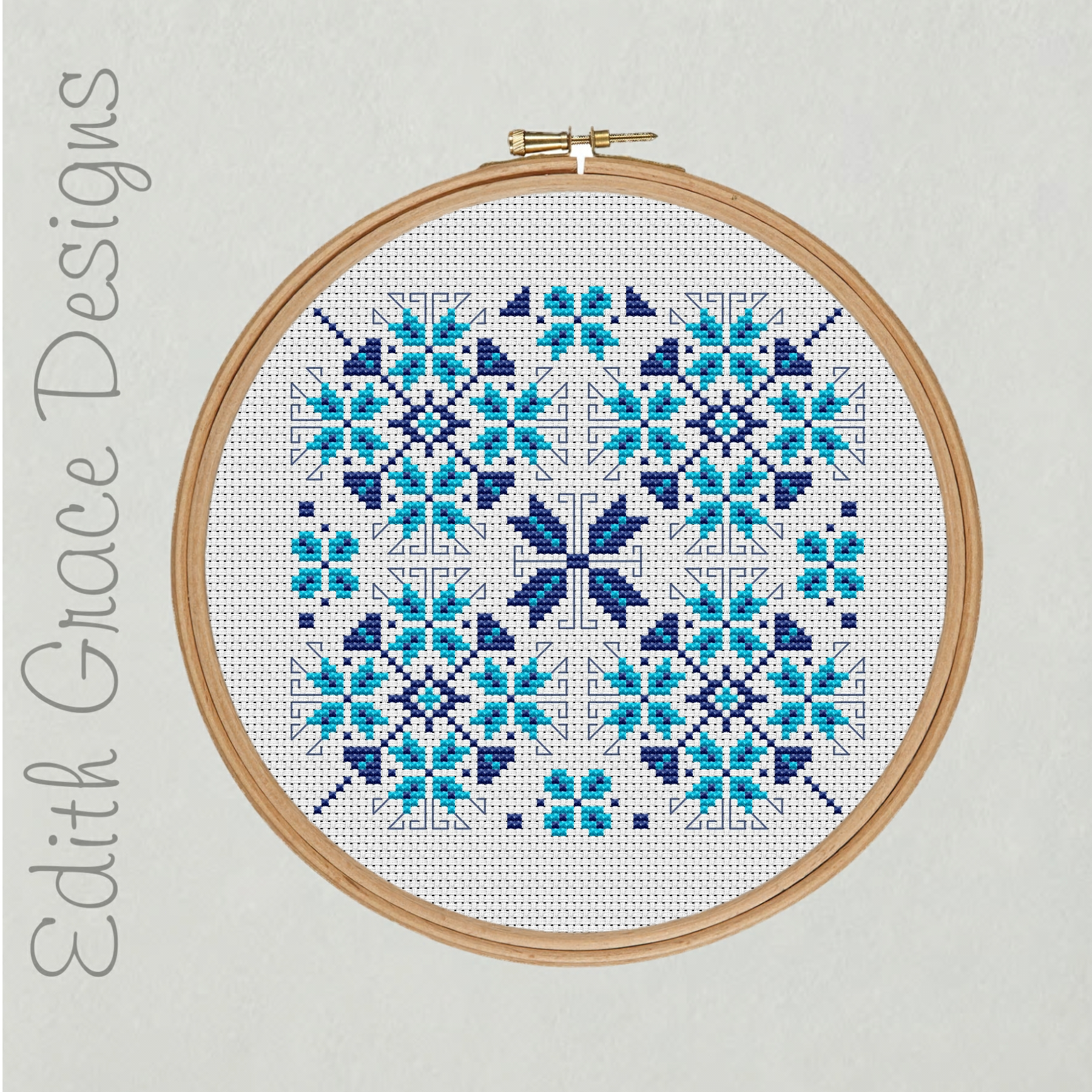 Cross Stitch Embroidery Patterns Winter Geometric Embroidery Pattern