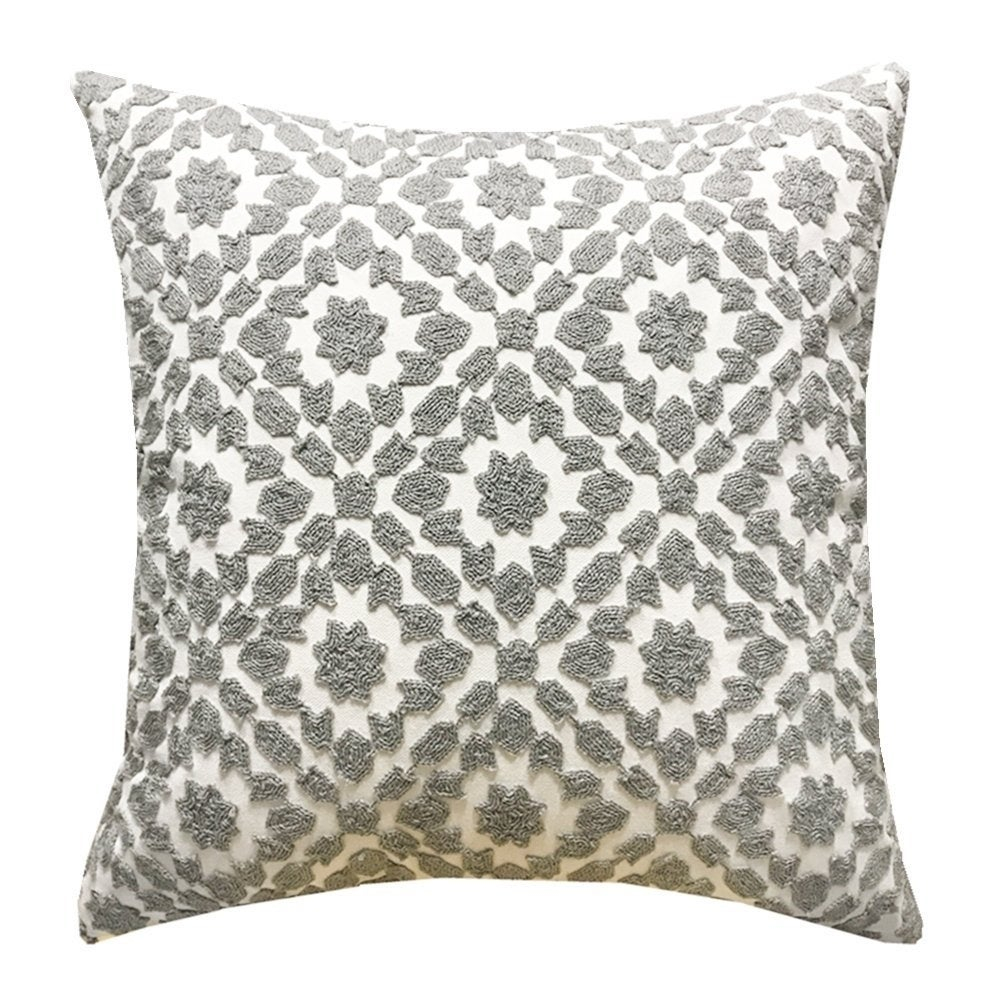Cushion Cover Embroidery Patterns Embroidery Chain Design Pattern Cushion Covers Grey