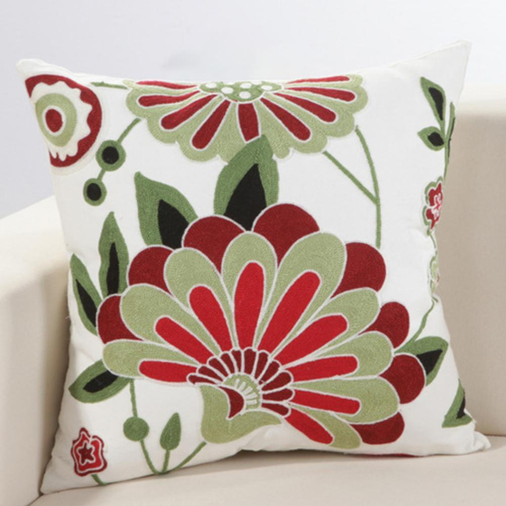 Cushion Cover Embroidery Patterns Ethnic Style Embroidery Pattern Car Sofa Throw Pillow Cover