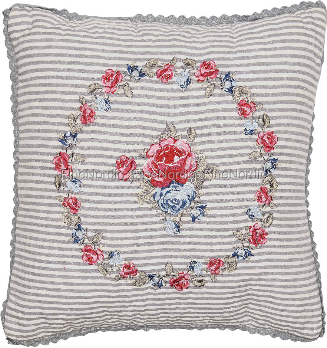 Cushion Cover Embroidery Patterns Greengate Cushion Cover Hailey White With Embroidery 40 X 40 Cm