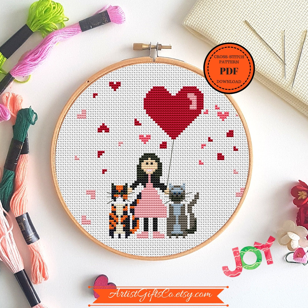 Custom Embroidery Patterns 1 Person And Pets Embroiderpatterns Custom Family Cross Stitch Pattern Pdf Family Portrait Embroidery Patterns Stitching Design