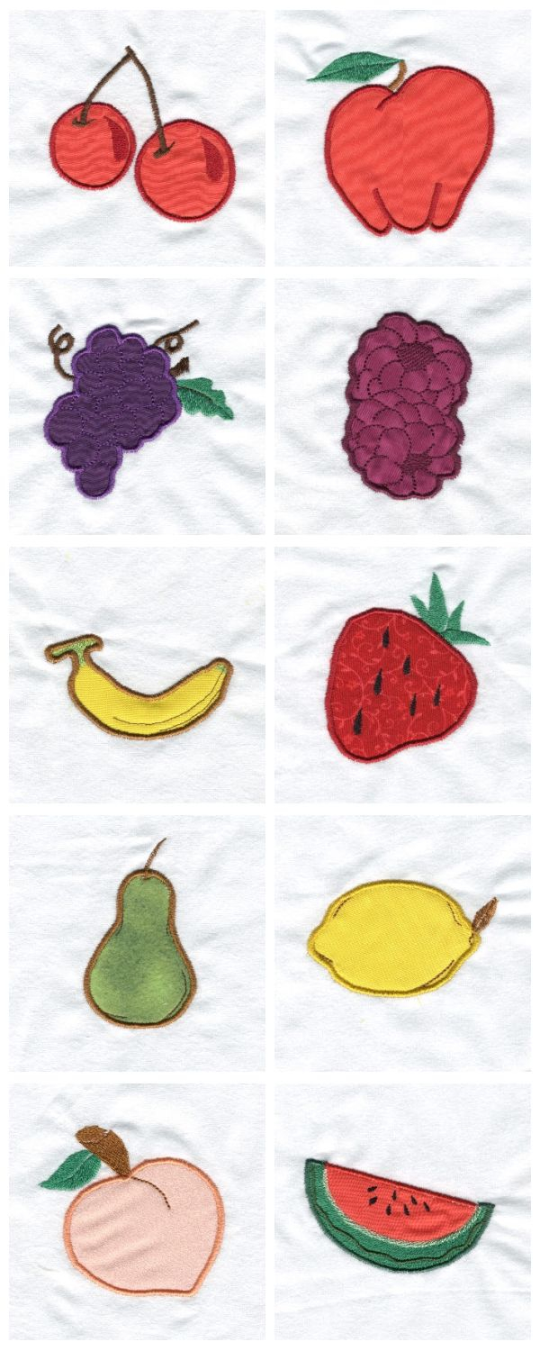 Cute Embroidery Patterns Fruit Embroidery Design Free Embroidery Patterns