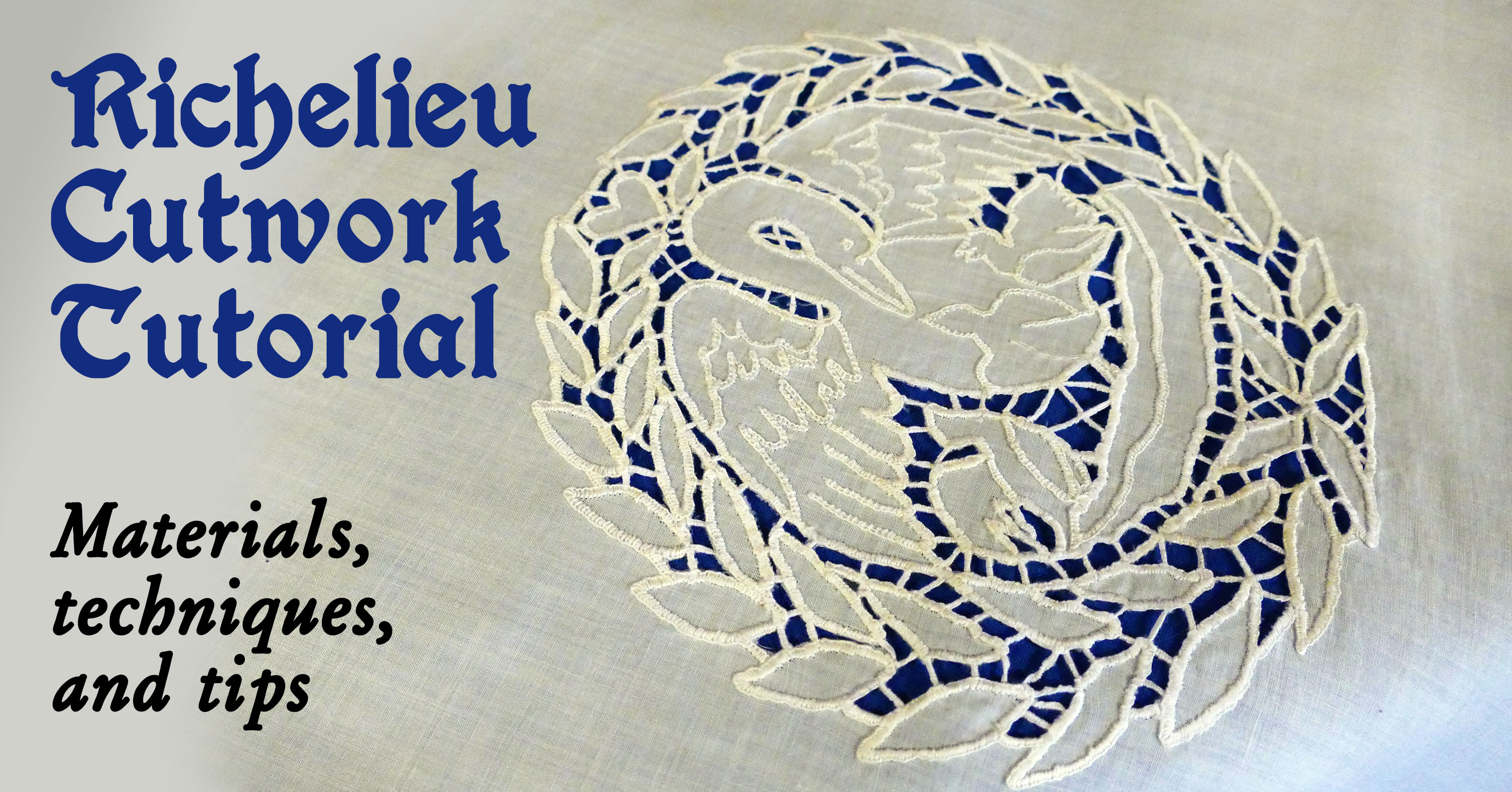 Cutwork Embroidery Patterns Richelieu Cutwork Embroidery Apron And Tutorial Embroidery