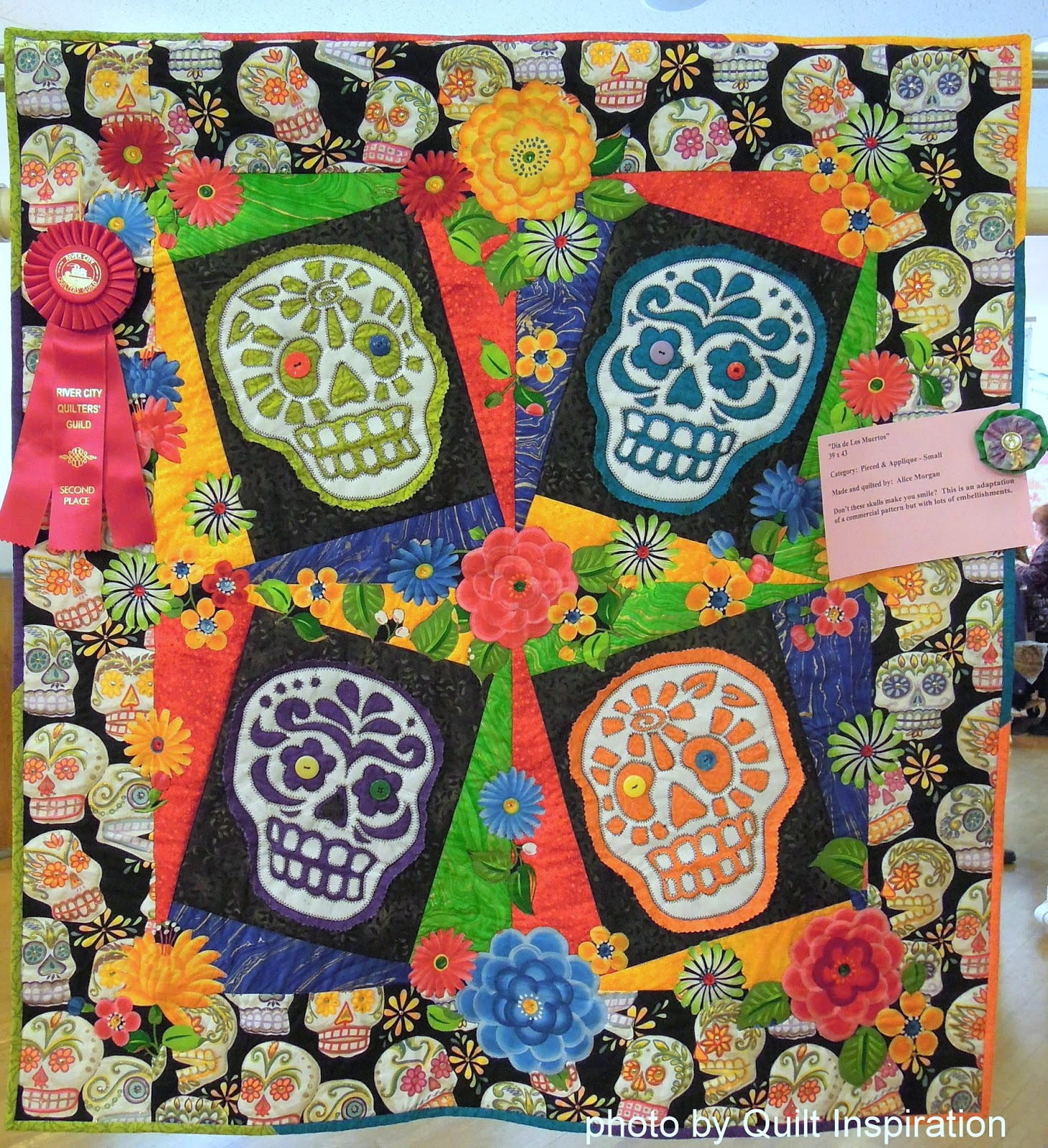 Day Of The Dead Embroidery Patterns Quilt Inspiration Quilts And Free Patterns For Dia De Los Muertos