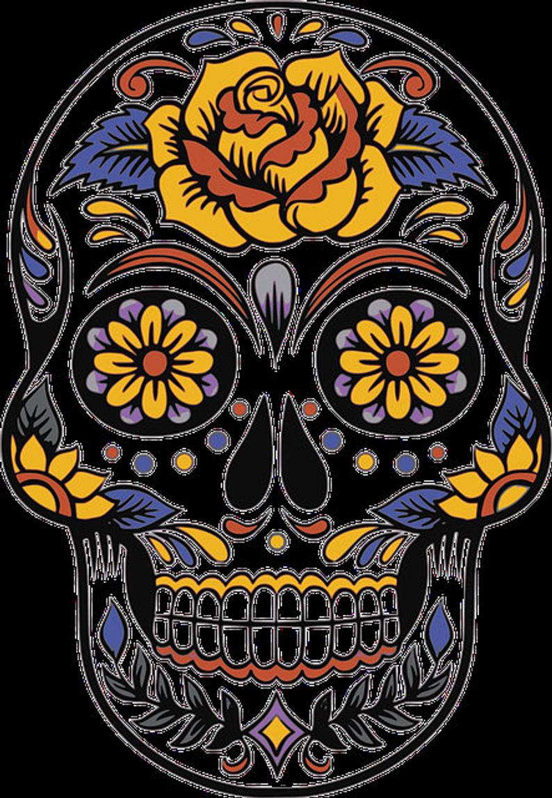 Day Of The Dead Embroidery Patterns Skull With Flowers Cross Stitchskull Embroidery Pdfyellow Flowers And Skull Scheme For Cross Stitchday Of The Dead Embroidery Pdfaida 28