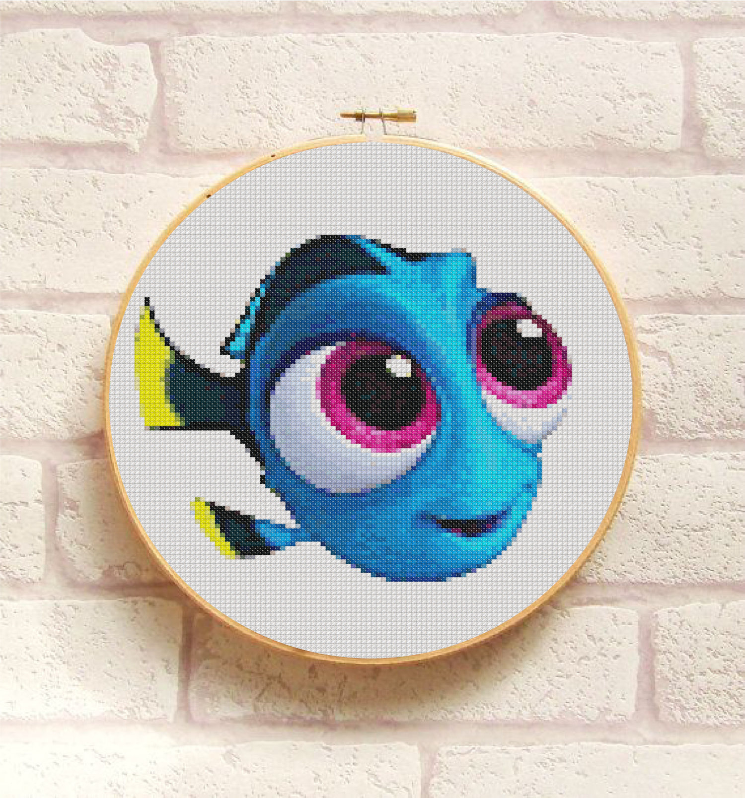 Disney Embroidery Patterns Ba Dory Cross Stitch Pattern Pdf Disney Embroidery Cute Nursery Decor Fish Finding Dory Counted Cross Stitch Chart Instant Download