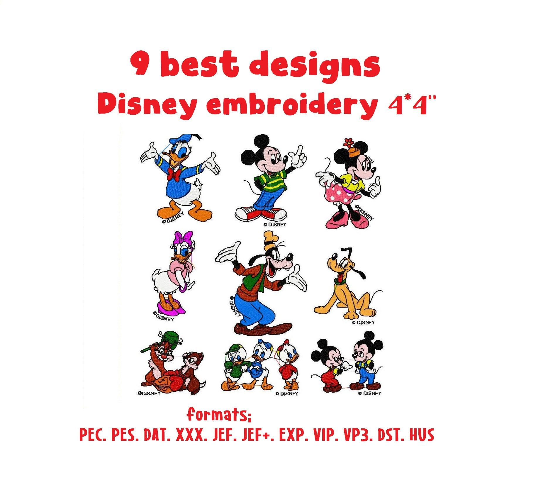 Disney Embroidery Patterns Disney Embroidery Patterns File Children Embroidery Instant Download