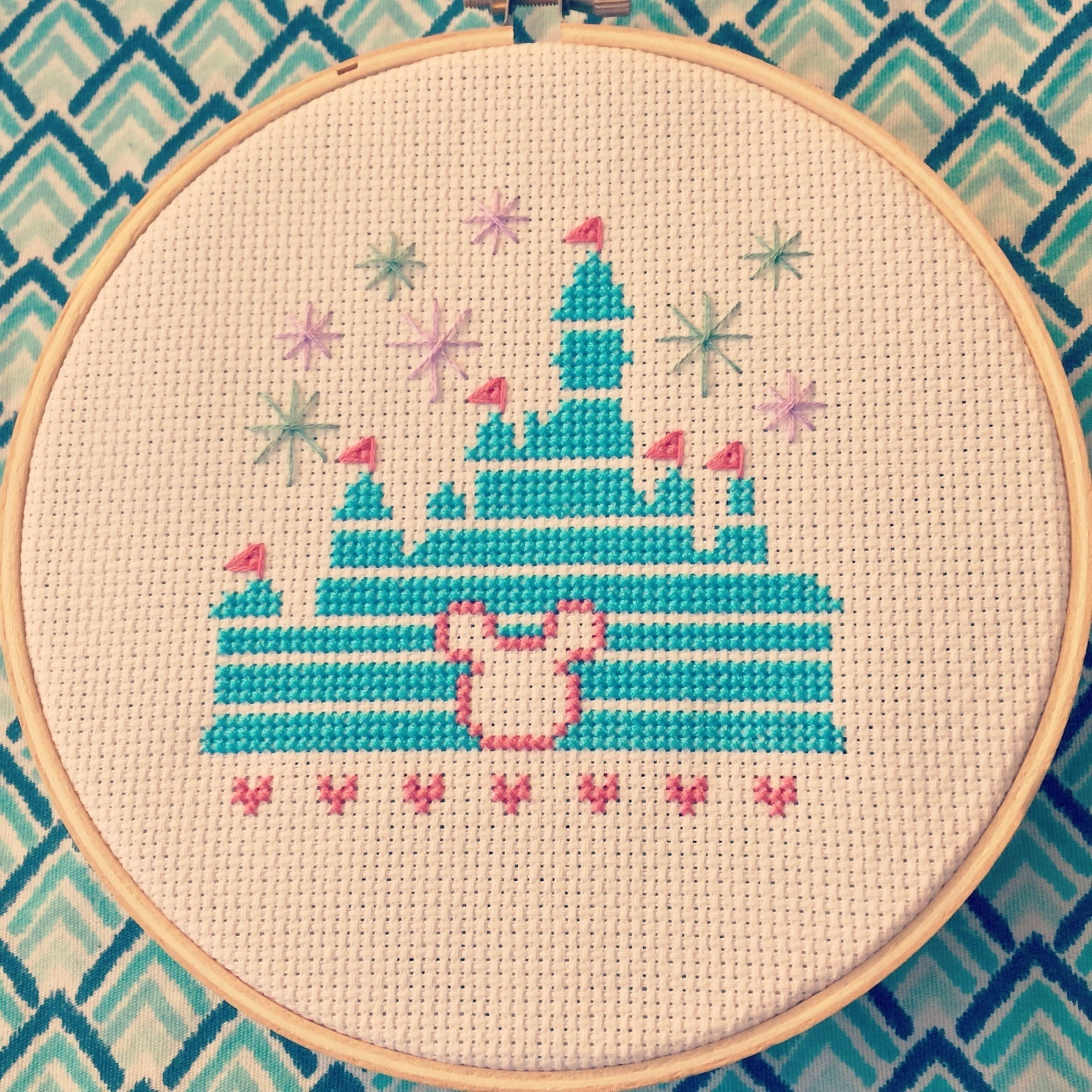 Disney Embroidery Patterns Magical Disney Castle Cross Stitch How To Cross Stitch