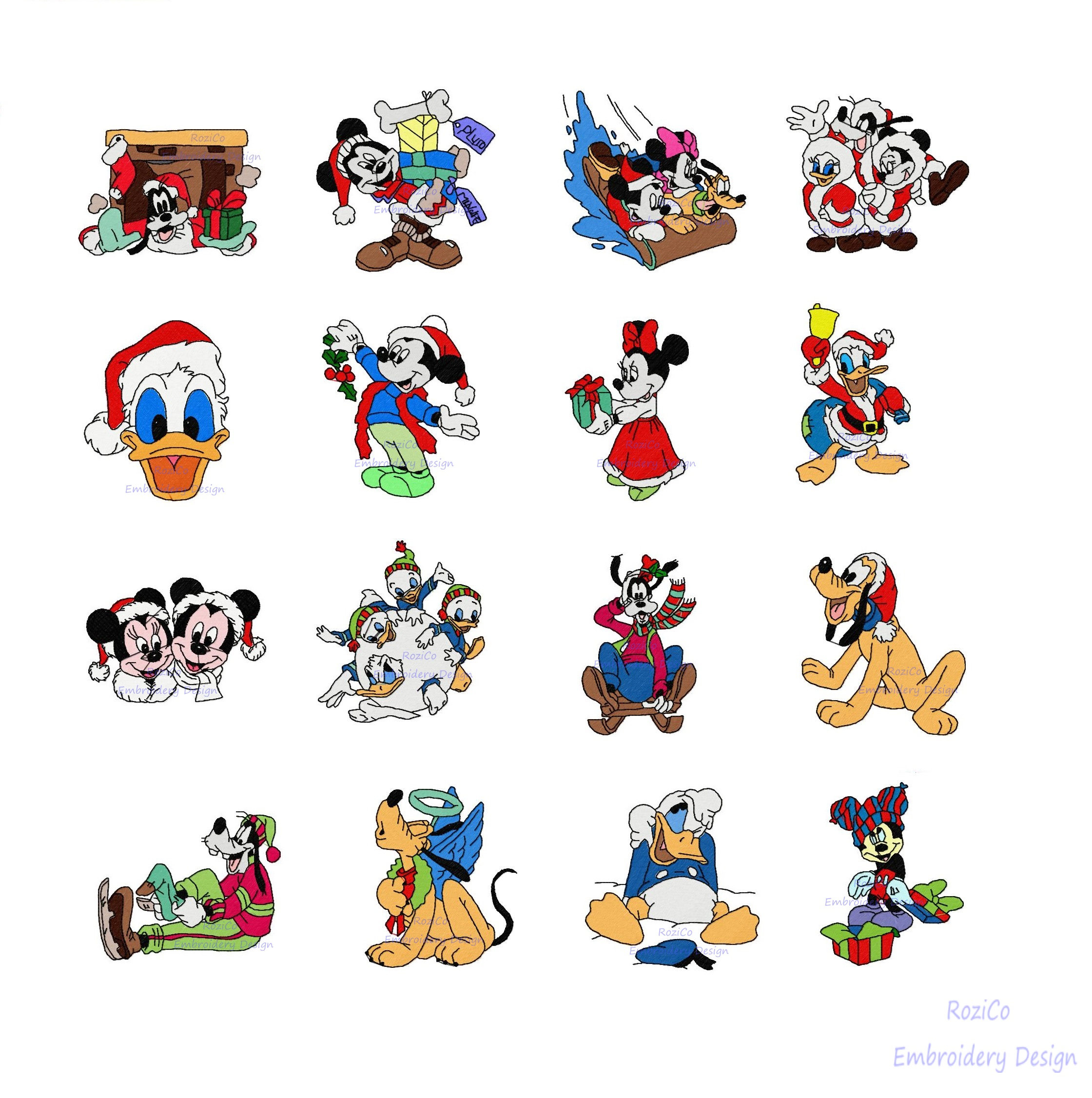 Disney Embroidery Patterns Sale Disney Embroidery Patterns Mickey Mouse And Friends 16 Designs 11 Formats Hristmas File Children Embroidery Instant Download