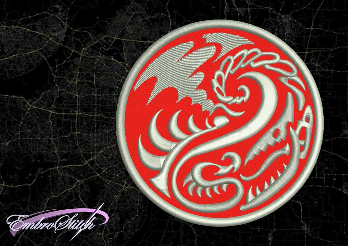 Dragon Embroidery Pattern Magnificent Dragon Embroidery Design 3 Sizes