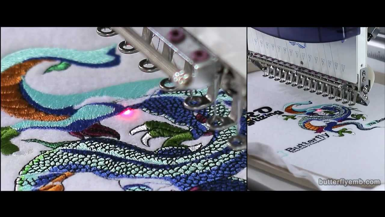 Dragon Embroidery Pattern Sew The Dragon 80000 Stitch Embroidery 2 Hours Sewing On A Butterfly Embroidery Machine