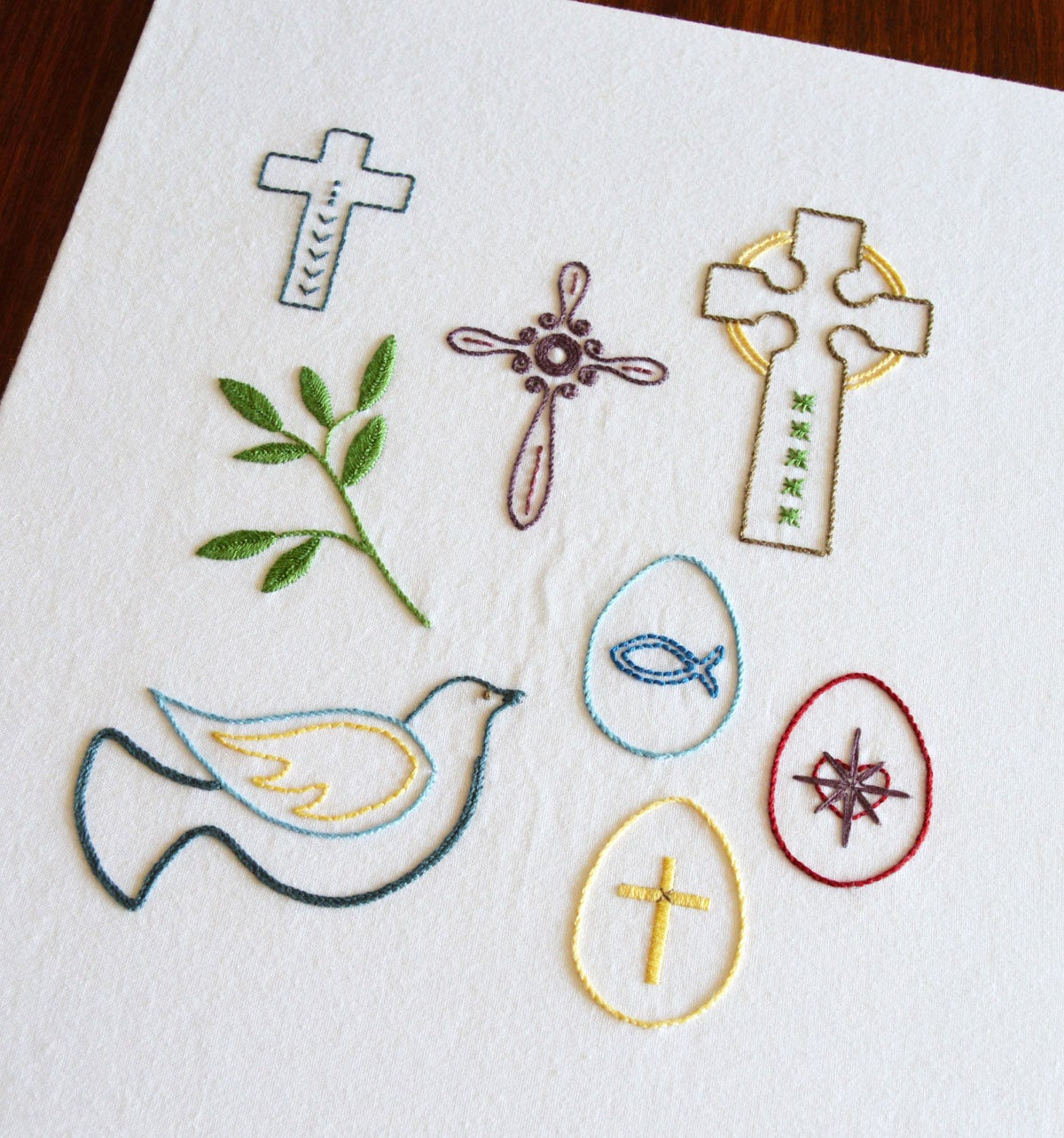 Ecclesiastical Embroidery Patterns Easter Icons Hand Embroidery Pattern Modern Embroidery Religious Symbols Easter Cross Dove Olive Branch Lent Embroidery Patterns