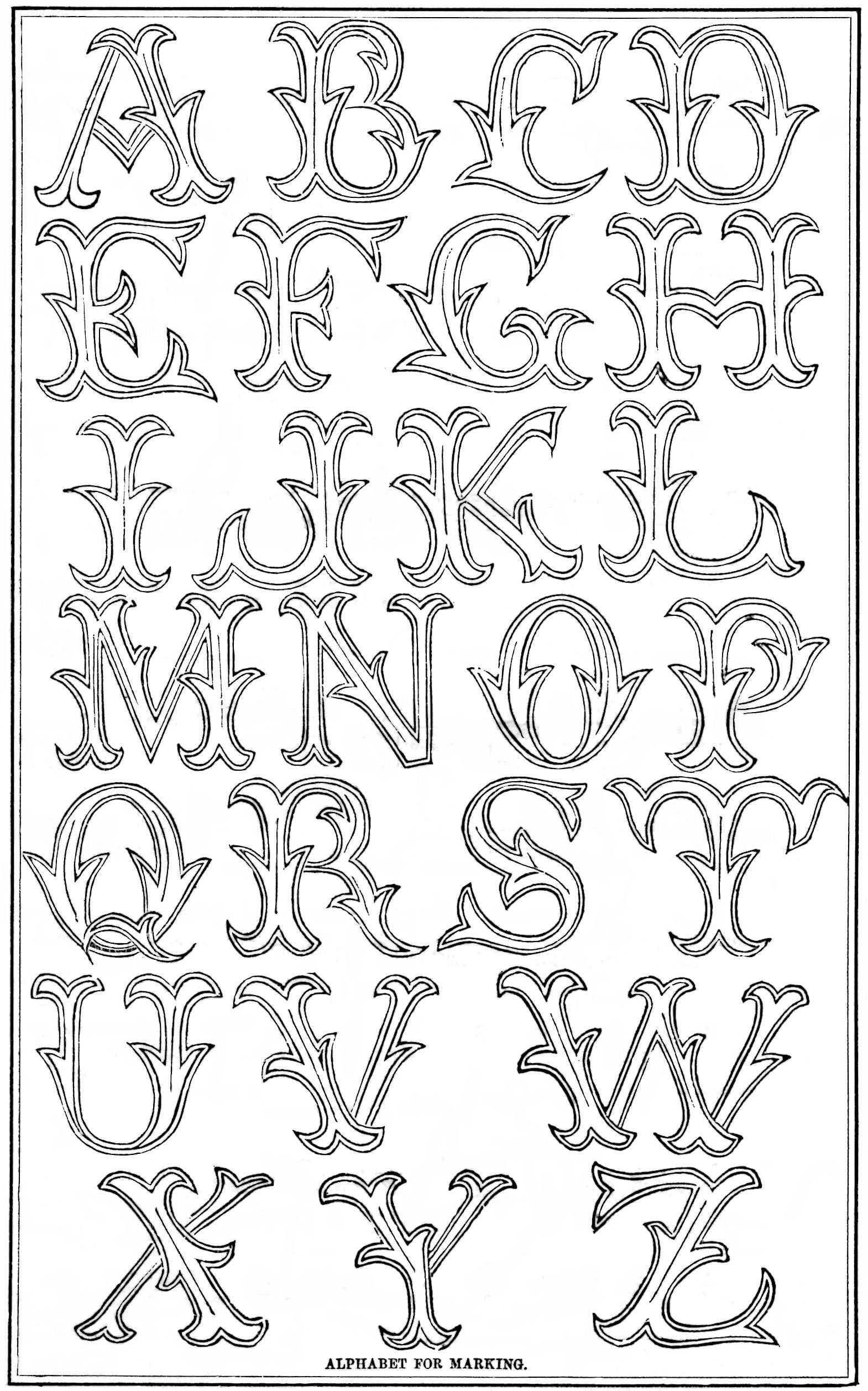 Embroidery Alphabet Pattern Fancy Antique Alphabet Patterns For Embroidery Monograms Vintage