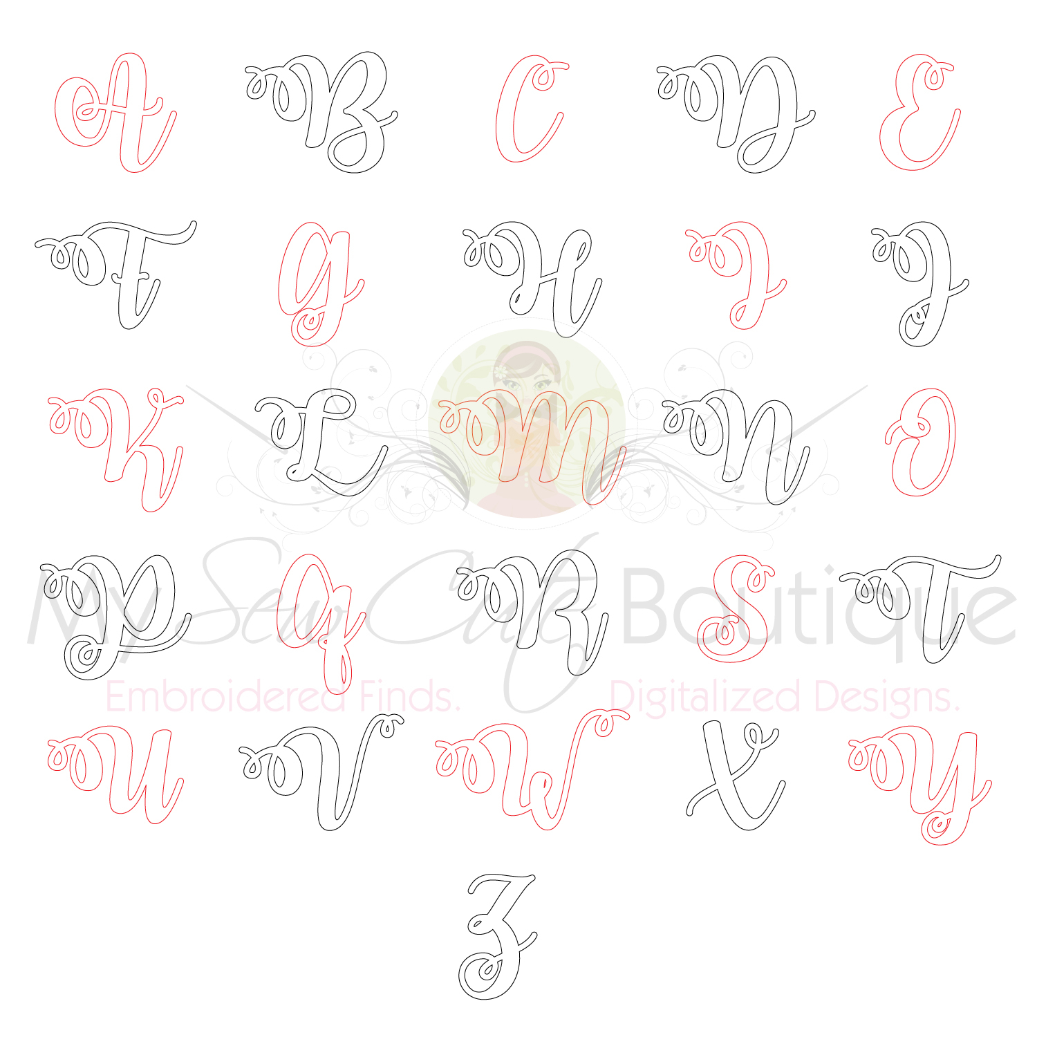 Embroidery Alphabet Patterns Raggy Applique Fonts Embroidery Monogram Letters Designs Raggy Embroidery Font 4 Sizes Instant Download