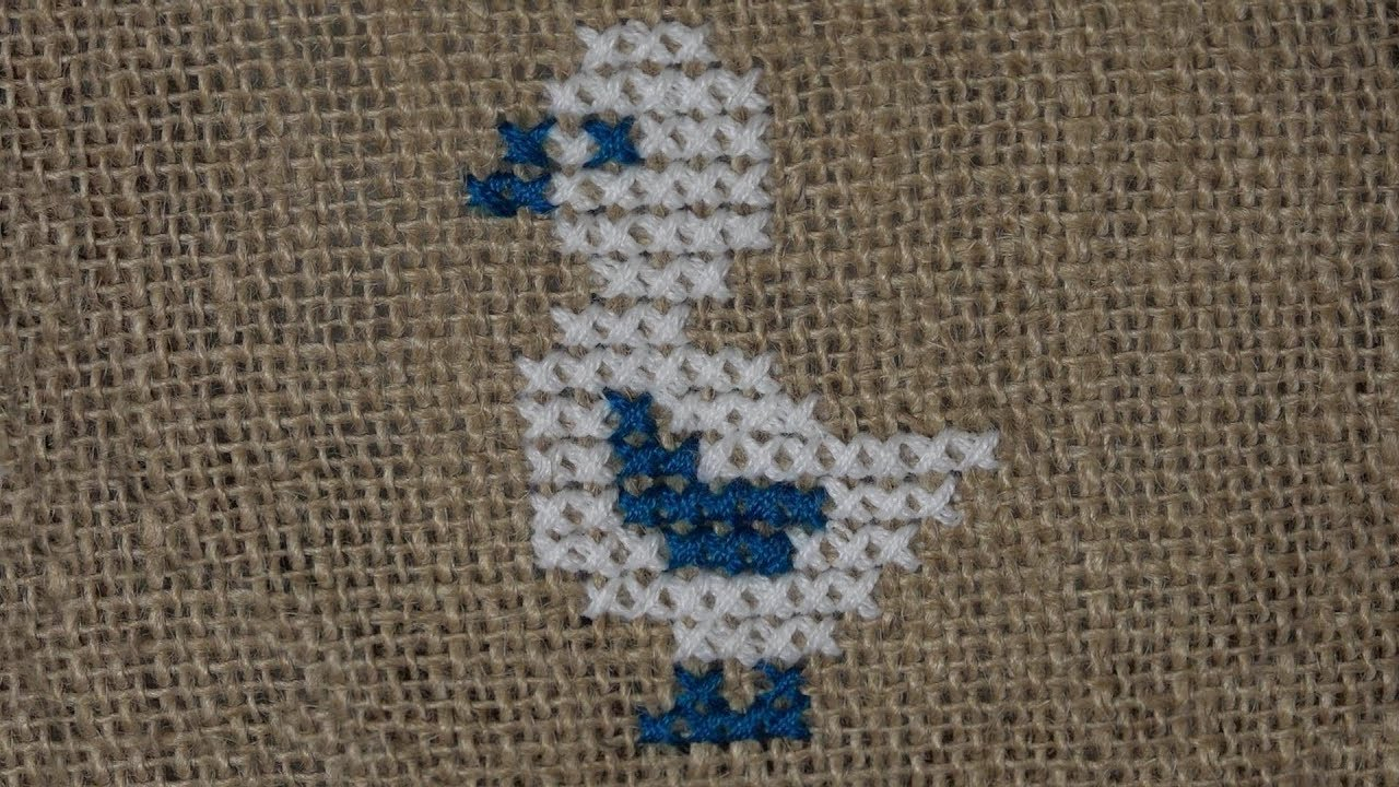 Embroidery Bird Patterns Hand Embroidery Cross Stitch Embroidery Bird Pattern Duck On Jute Mat