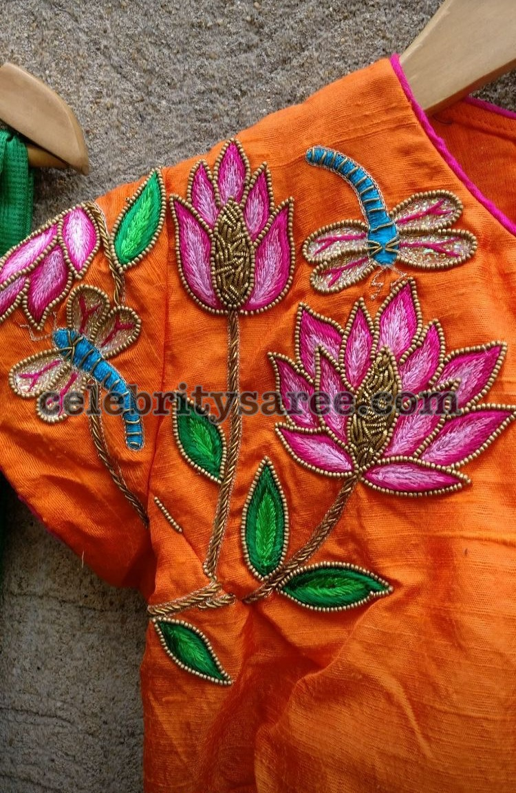 Embroidery Blouse Patterns Latest One Side Work Blouse Designs Saree Blouse Patterns