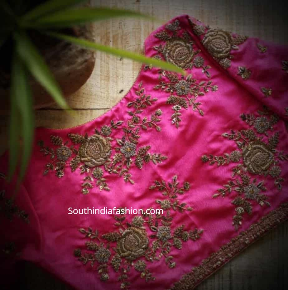 Embroidery Blouse Patterns Maggam Work Pattu Saree Blouse Designs South India Fashion