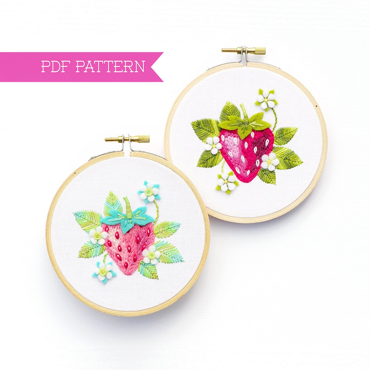 Embroidery By Hand Patterns Embroidery Pattern Pdf Strawberry Pattern Hand Embroidery Patterns Embroidery Pattern Embroidery Pdf Strawberry Hoop Art Food Art