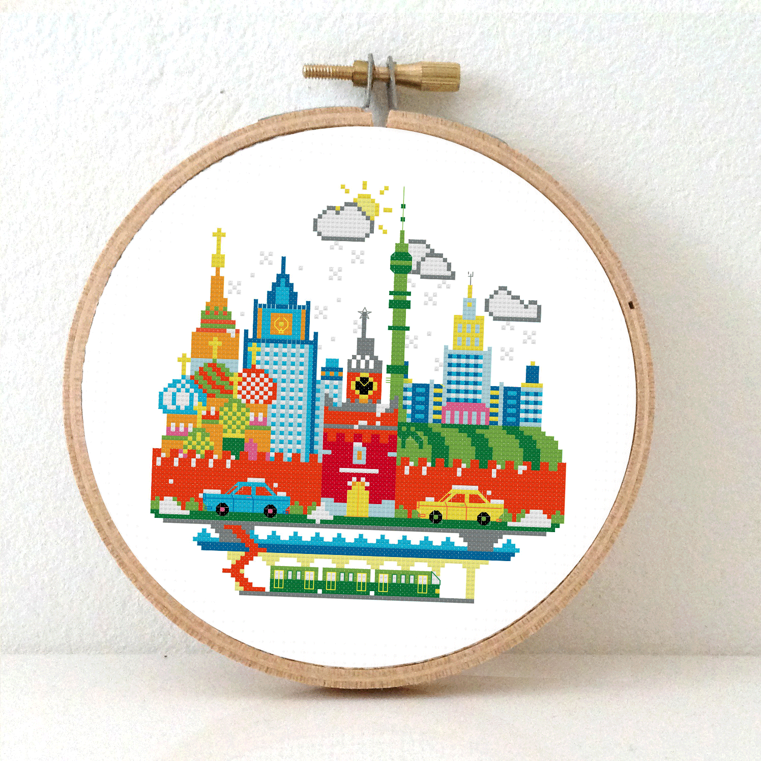 Embroidery Cross Stitch Patterns Sunny Modern Moscow Cross Stitch Pattern Embroidery Pattern Pdf To Make Moscow Cityscape
