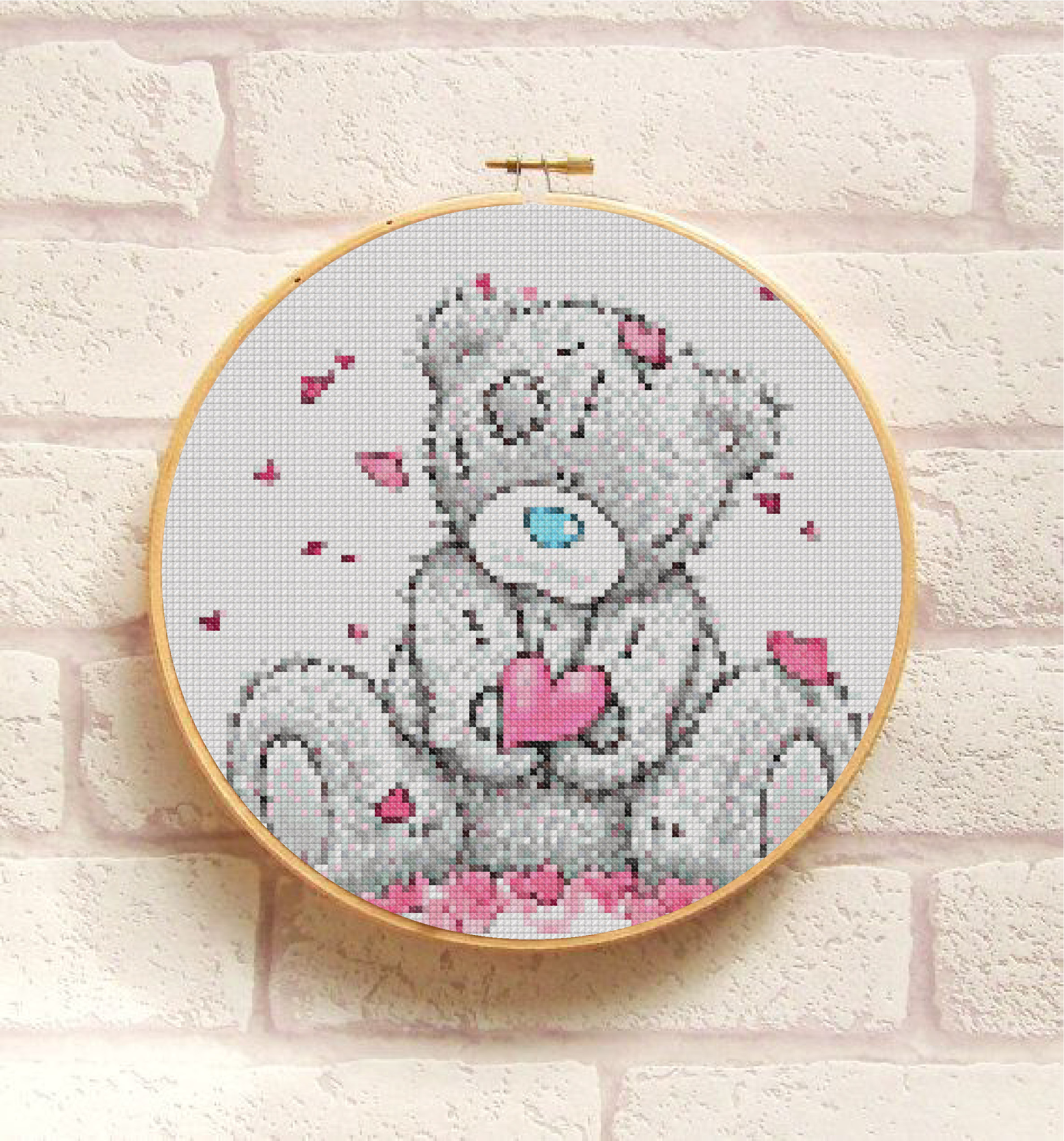 Embroidery Cross Stitch Patterns Teddy Bear Cross Stitch Pattern Pdf Embroidery Cute Nursery Wall Decor Disney Animal Bear Counted Cross Stitch Chart Instant Download