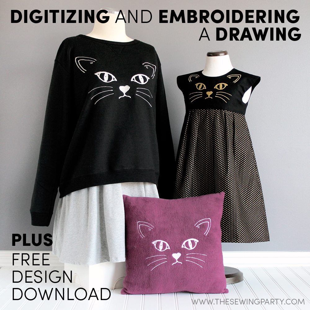 Embroidery Dress Patterns Digitizing And Embroidering A Drawing The Sewing Party