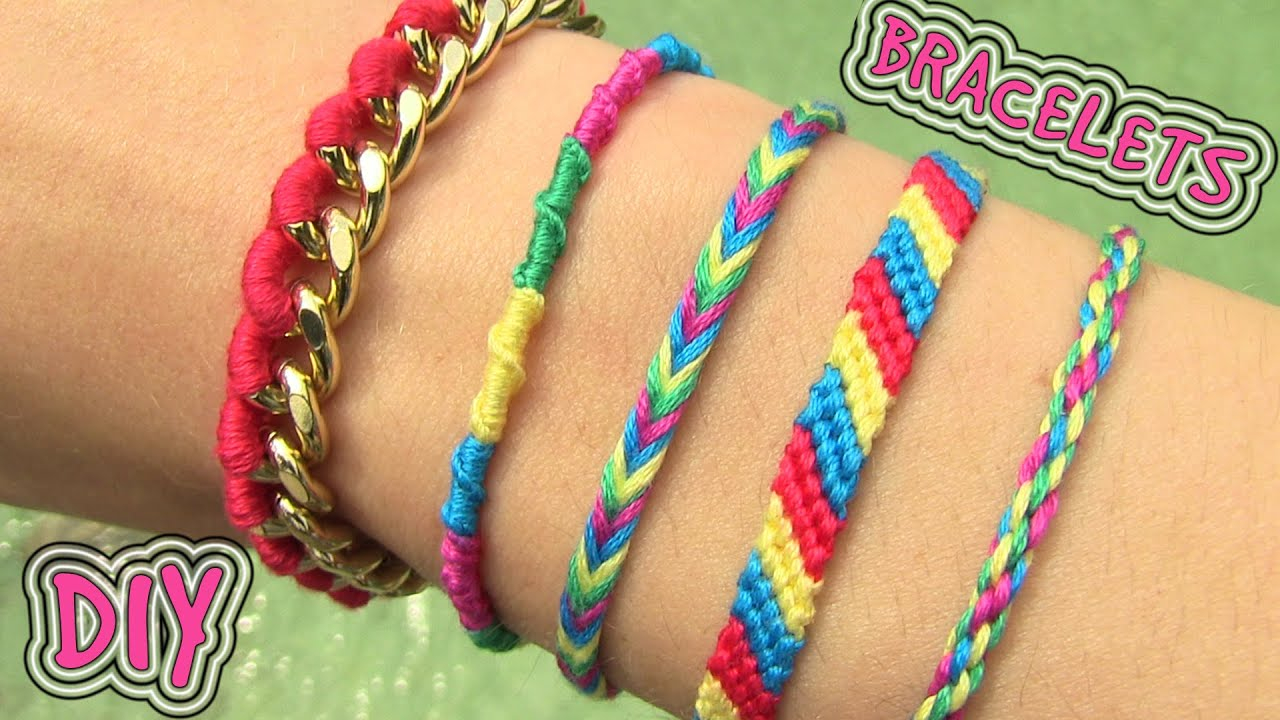 Embroidery Floss Bracelet Patterns Diy Friendship Bracelets 5 Easy Diy Bracelet Projects