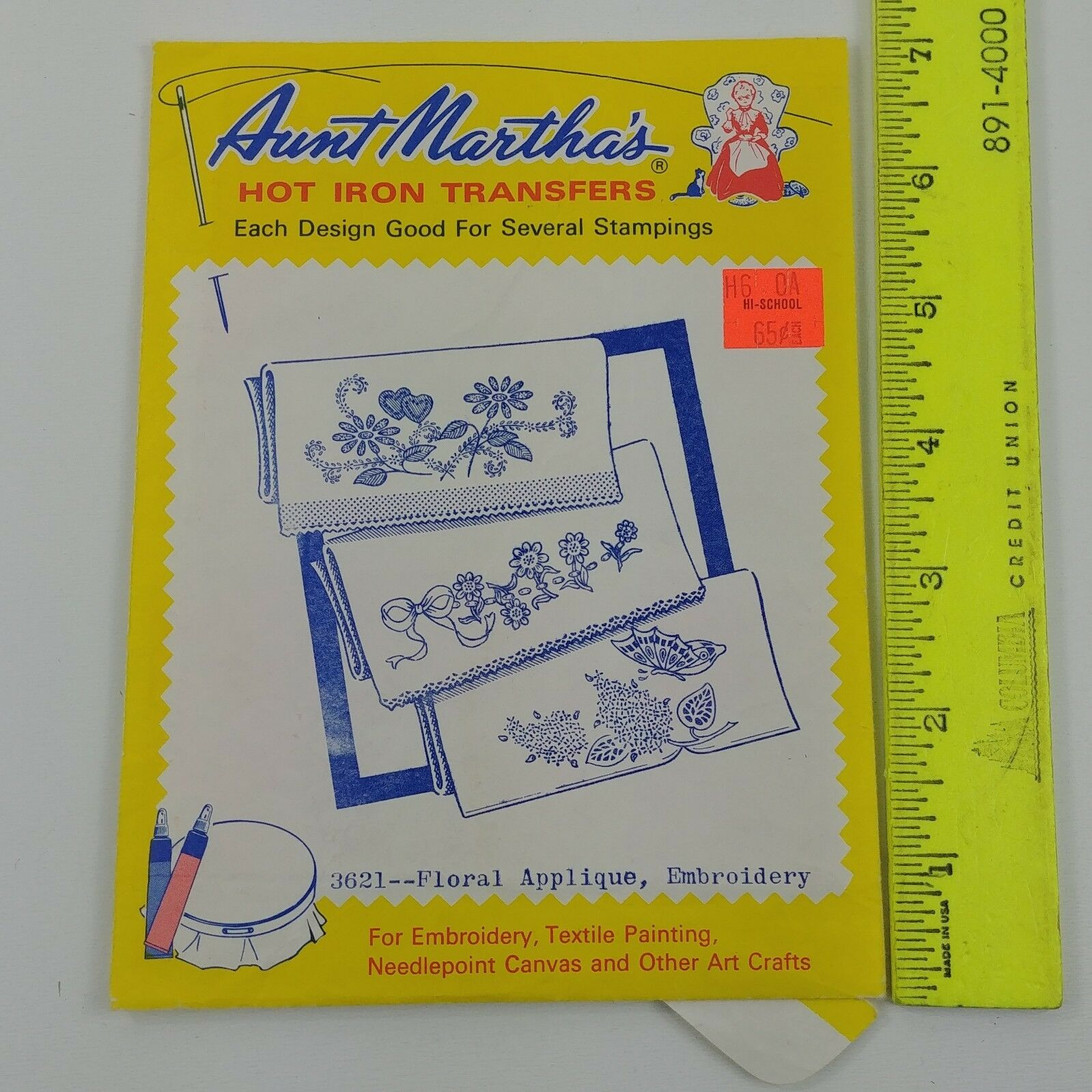 Embroidery Iron On Patterns Aunt Marthas Hot Iron Transfers 3621 Floral Applique Embroidery Craft 11