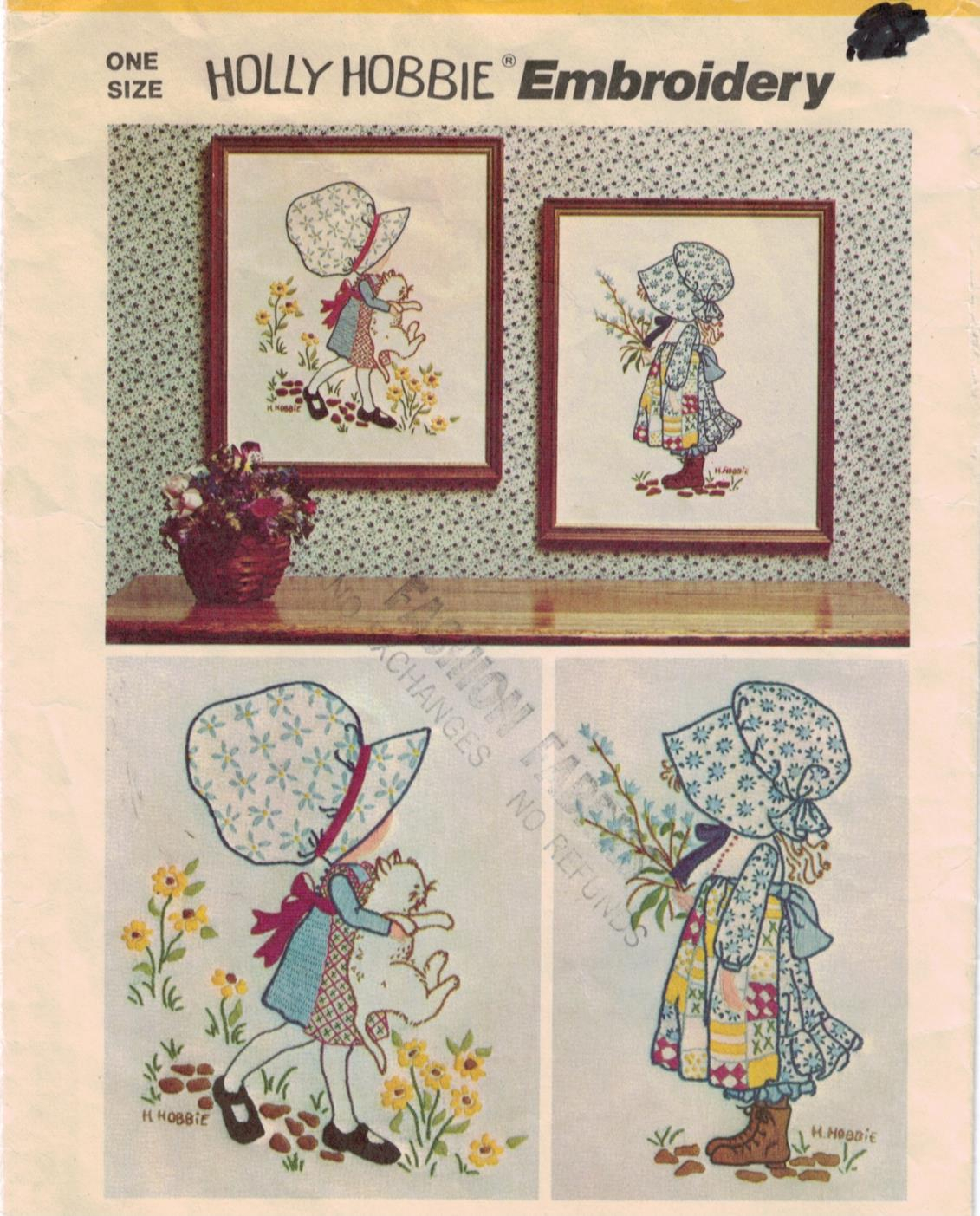 Embroidery Iron On Patterns Simplicity Pattern 6005 Vintage Holly Hobbie Embroidery Pattern