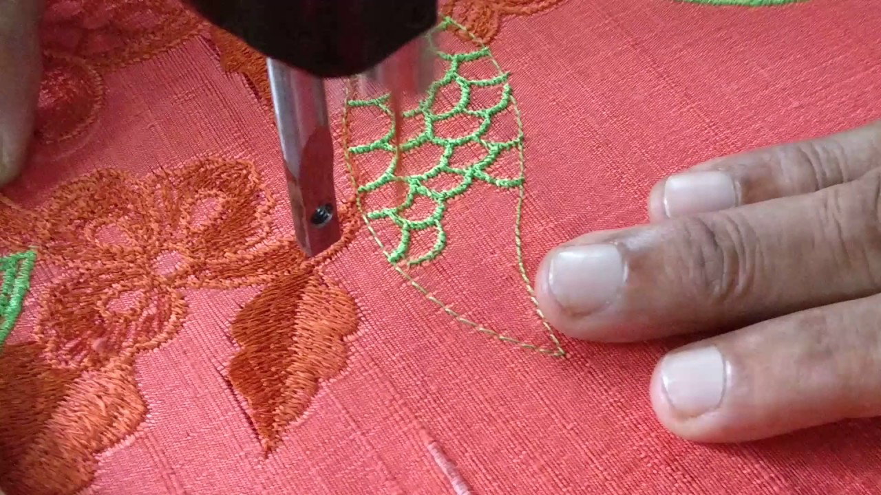 Embroidery Machine Patterns Designs Cutwork Leaf Design Using Machine Embroidery