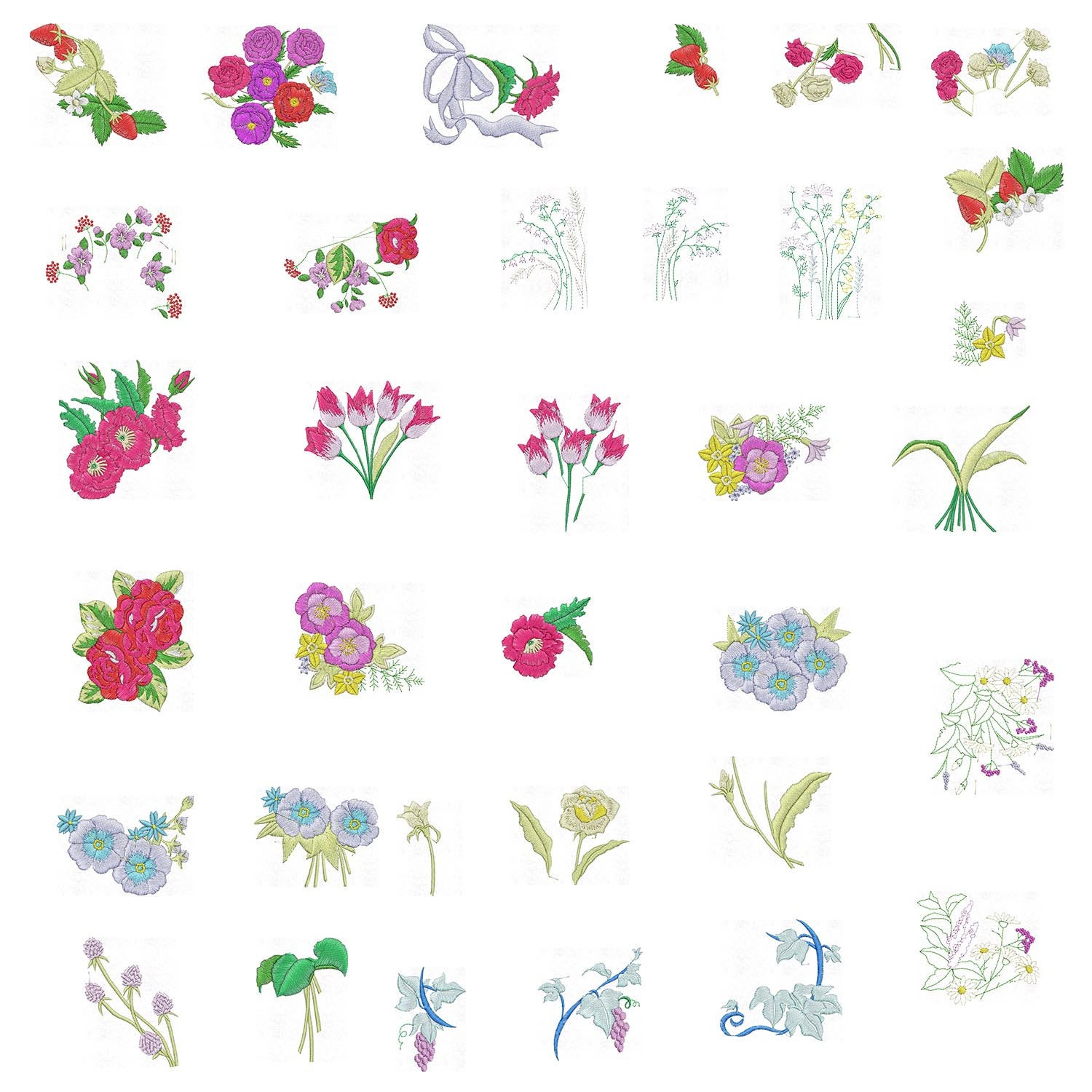 Embroidery Machine Patterns Large Floral Patterns Memory Card Design Embroidery Machine Instant Download
