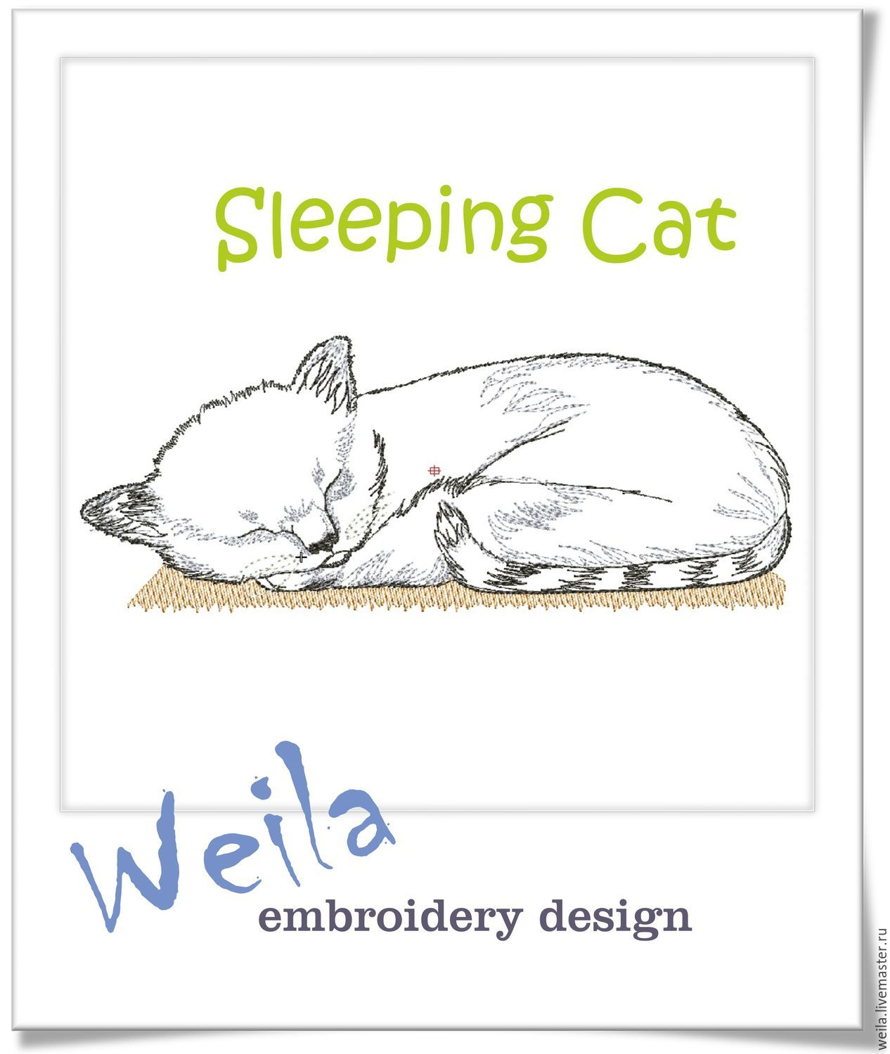 Embroidery Machine Patterns Sleeping Cat Embroidery Machine Patterns Design Weila Design