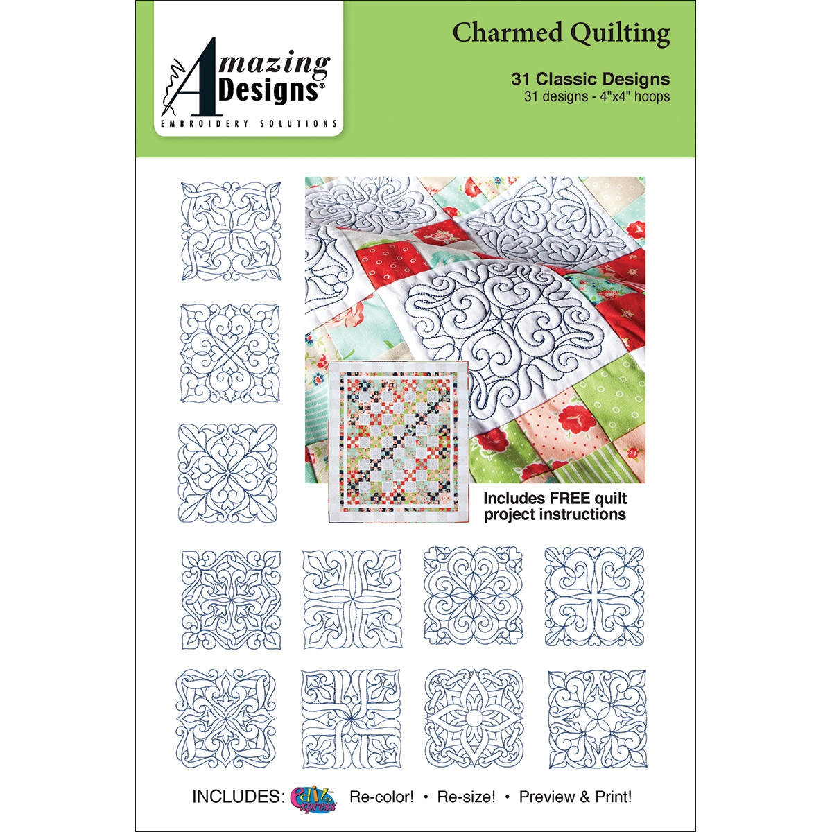 Embroidery On Paper Free Patterns Charmed Quilting Embroidery Designs