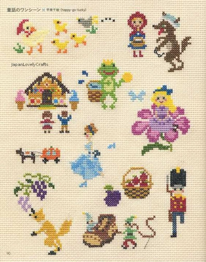 Embroidery Pattern Books Kawaii Cross Stitch Technique 500 Patterns Hand Embroidery Design Easy Cross Stitch Tutorial Japanese Craft Book Motif Sampler B1098