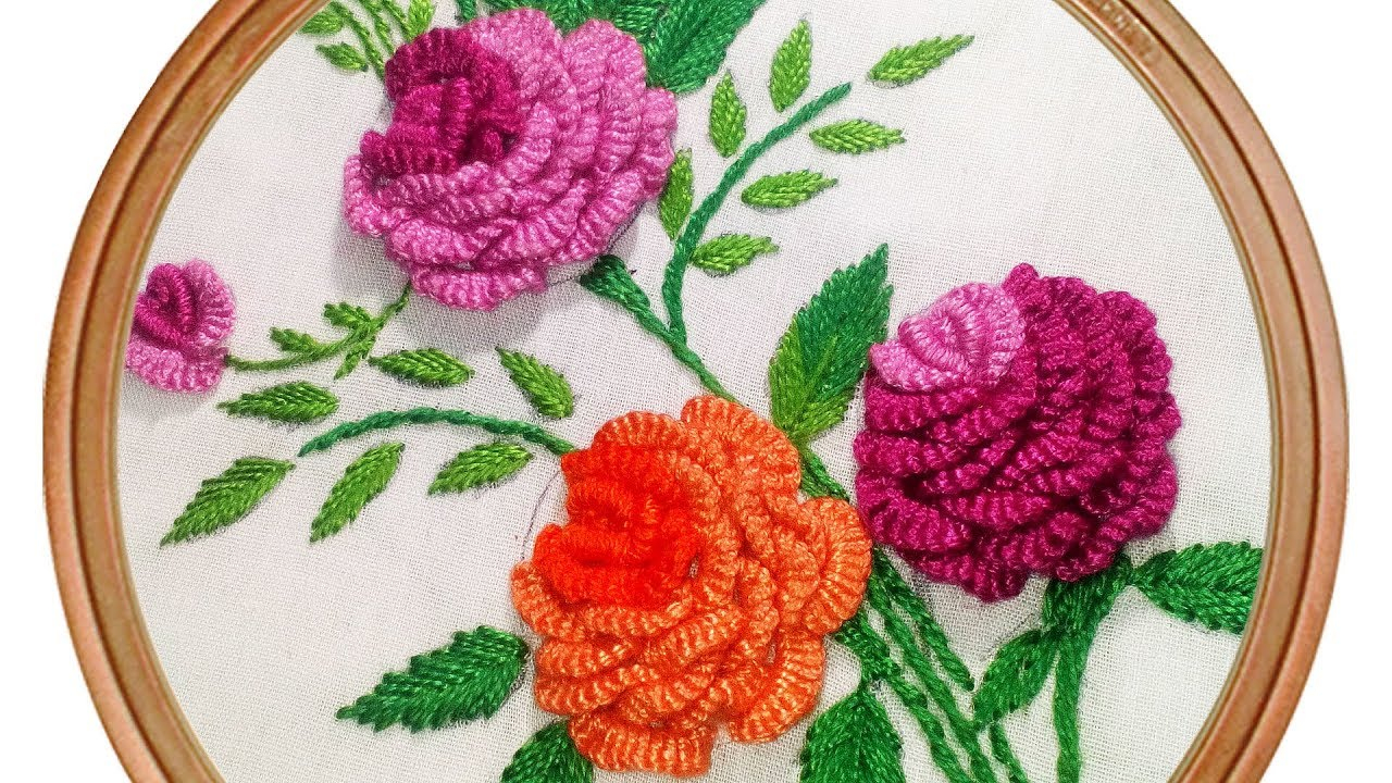 Embroidery Pattern Brazilian Embroidery Pattern Rose Embroidery Embroidery Design Hand