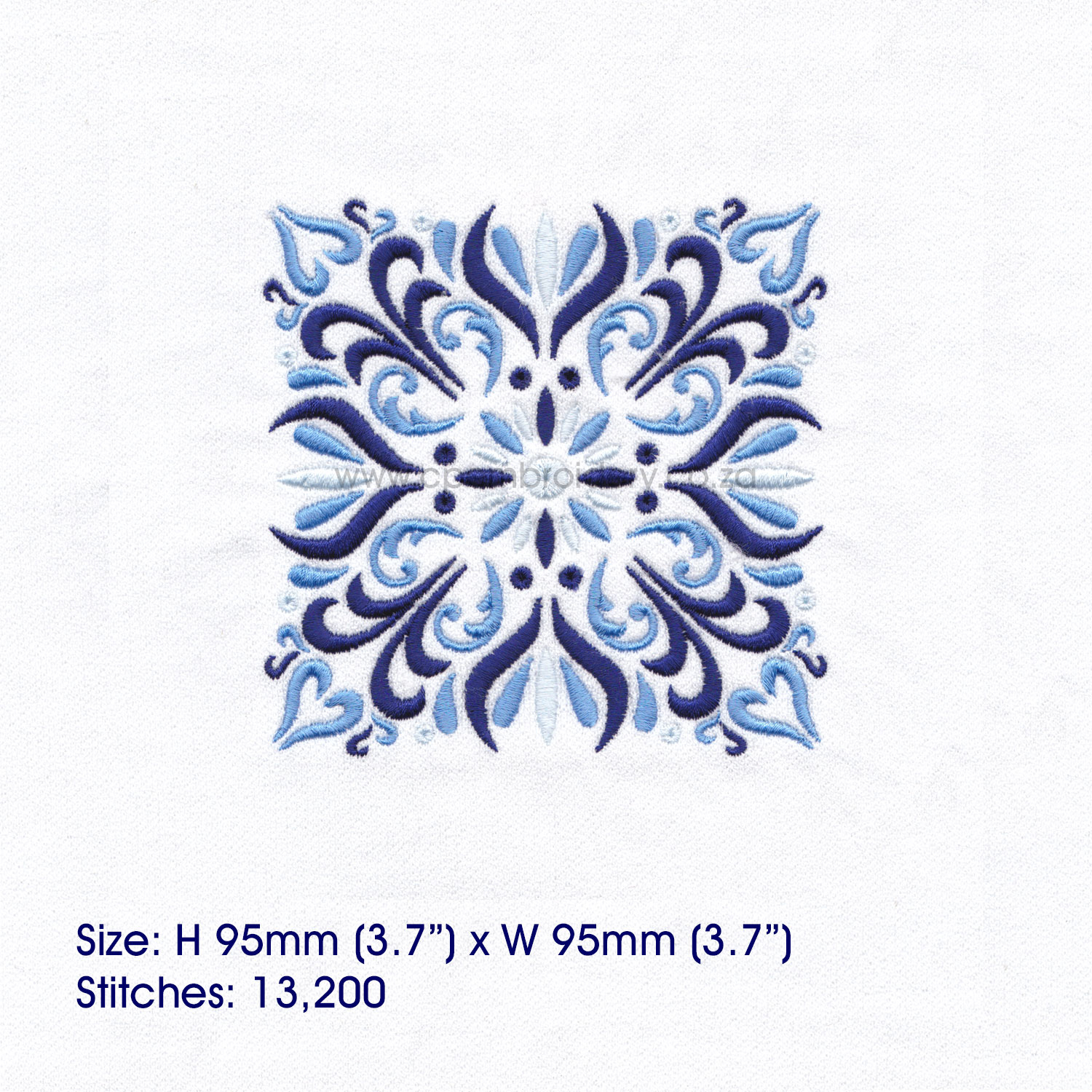 Embroidery Pattern Decorative Quilt Block 1
