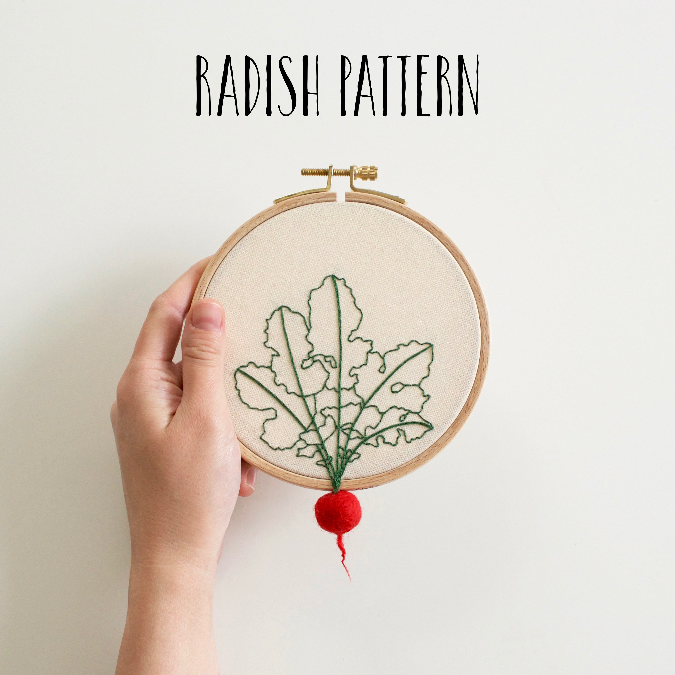 Embroidery Pattern Radish Embroidery Pattern