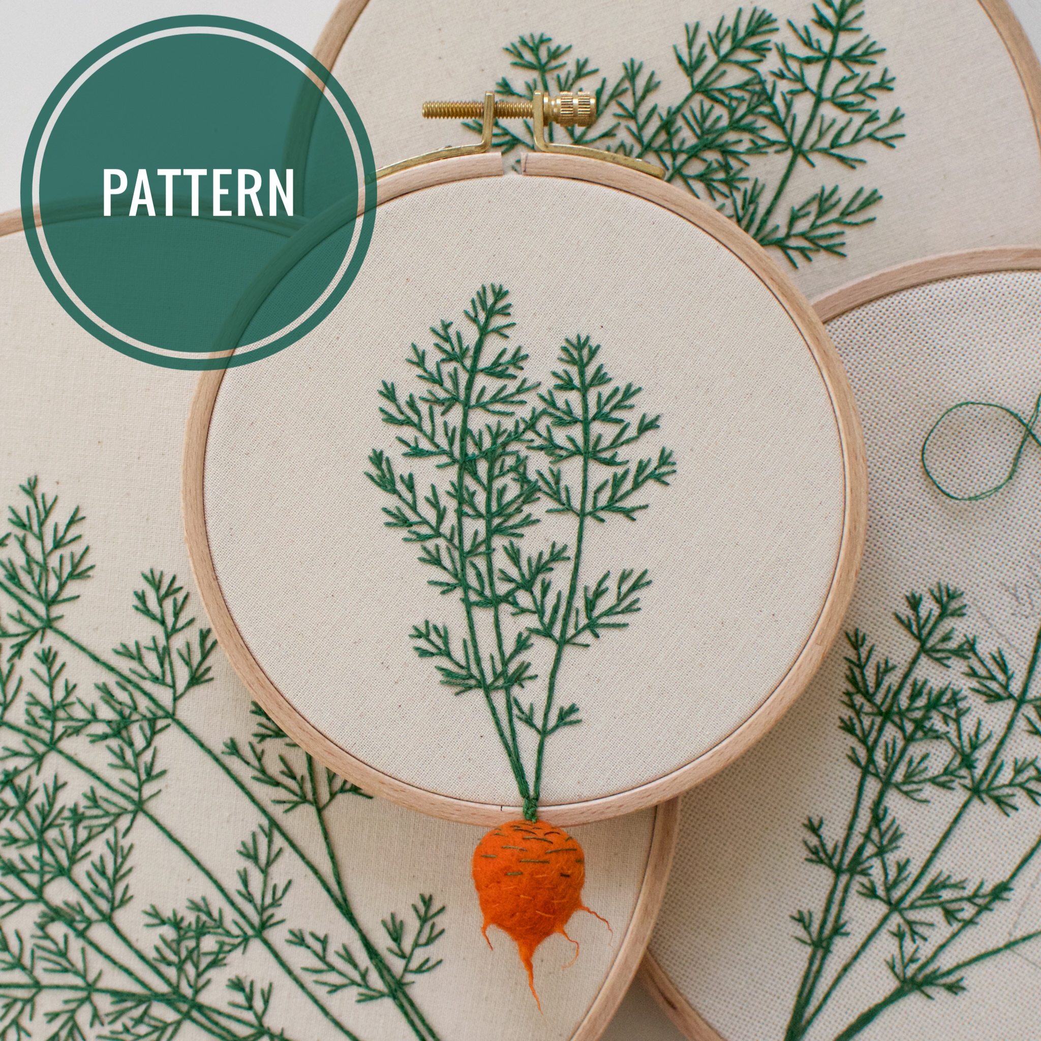 Embroidery Pattern Round Romeo Carrot Pattern