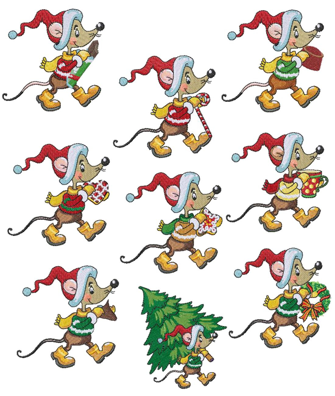 Embroidery Patterns Christmas Christmas Mouse Carmellas Korner Ckc 385 1500 Embroidery
