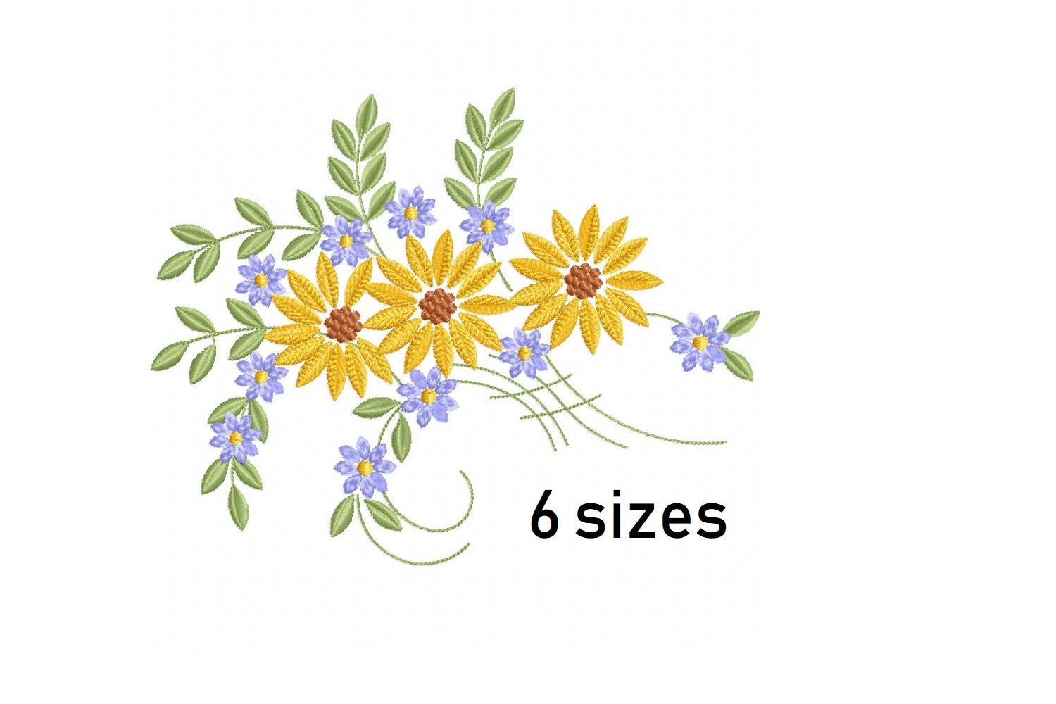 Embroidery Patterns Flowers Flowers Embroidery Designs Cute Flowers Embroidery Design Machine Embroidery Pattern Embroidery File Floral Embroidery Flower Fill Stitch
