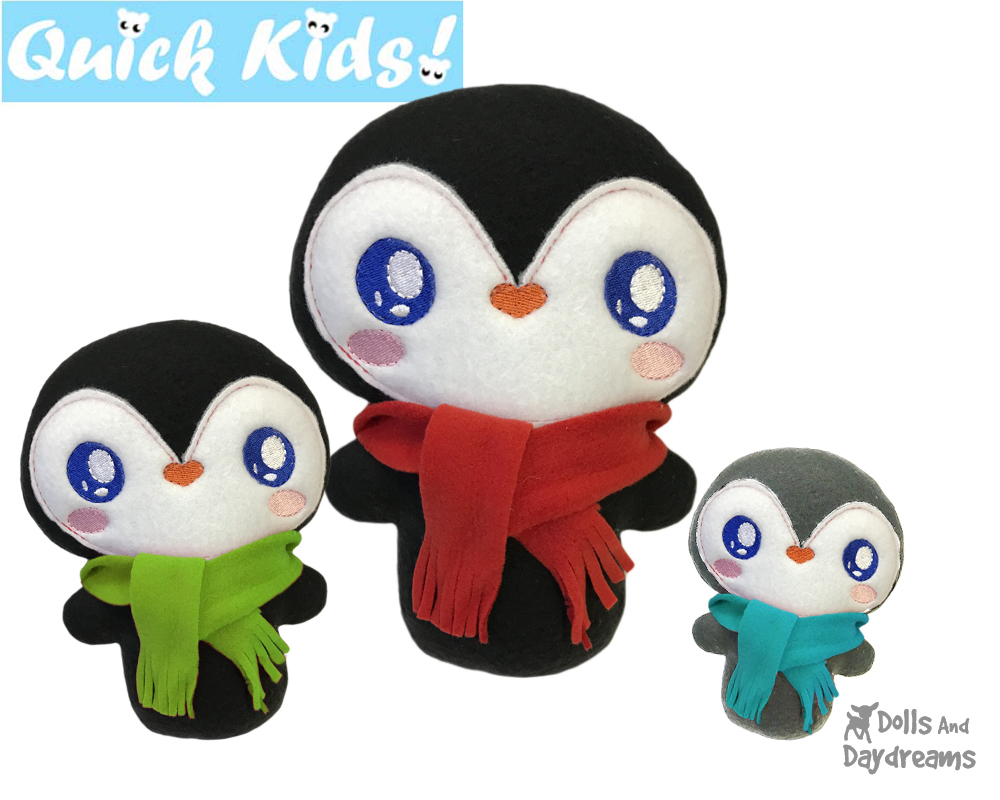 Embroidery Patterns For Kids Day 9 Quick Kids Penguin Sewing And Machine Embroidery Patterns