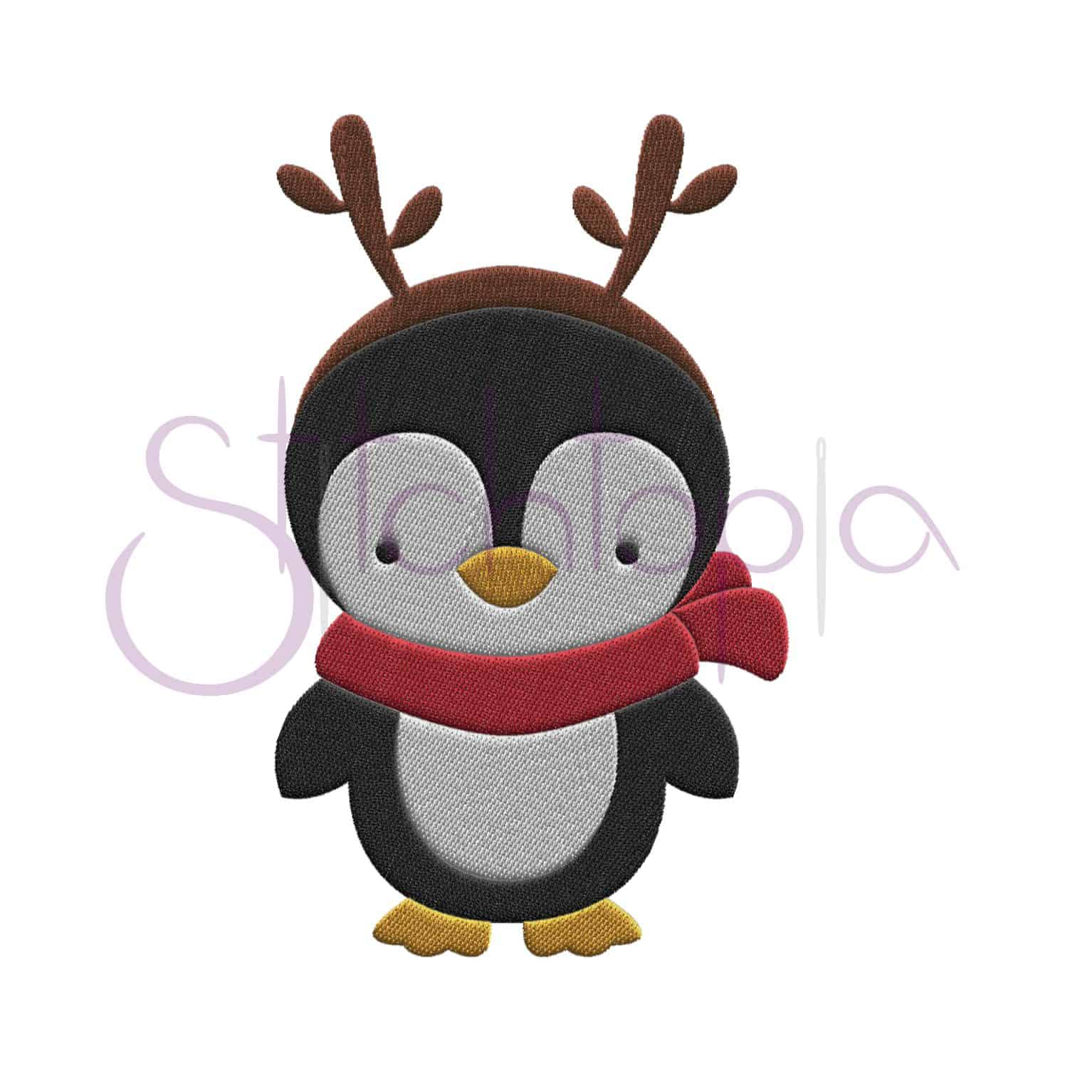 Embroidery Patterns For Kids Penguin Reindeer Embroidery Design