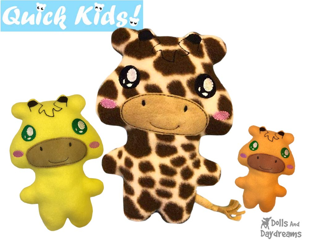 Embroidery Patterns For Kids Quick Kids Giraffe Sewing And Machine Embroidery Patterns Dolls