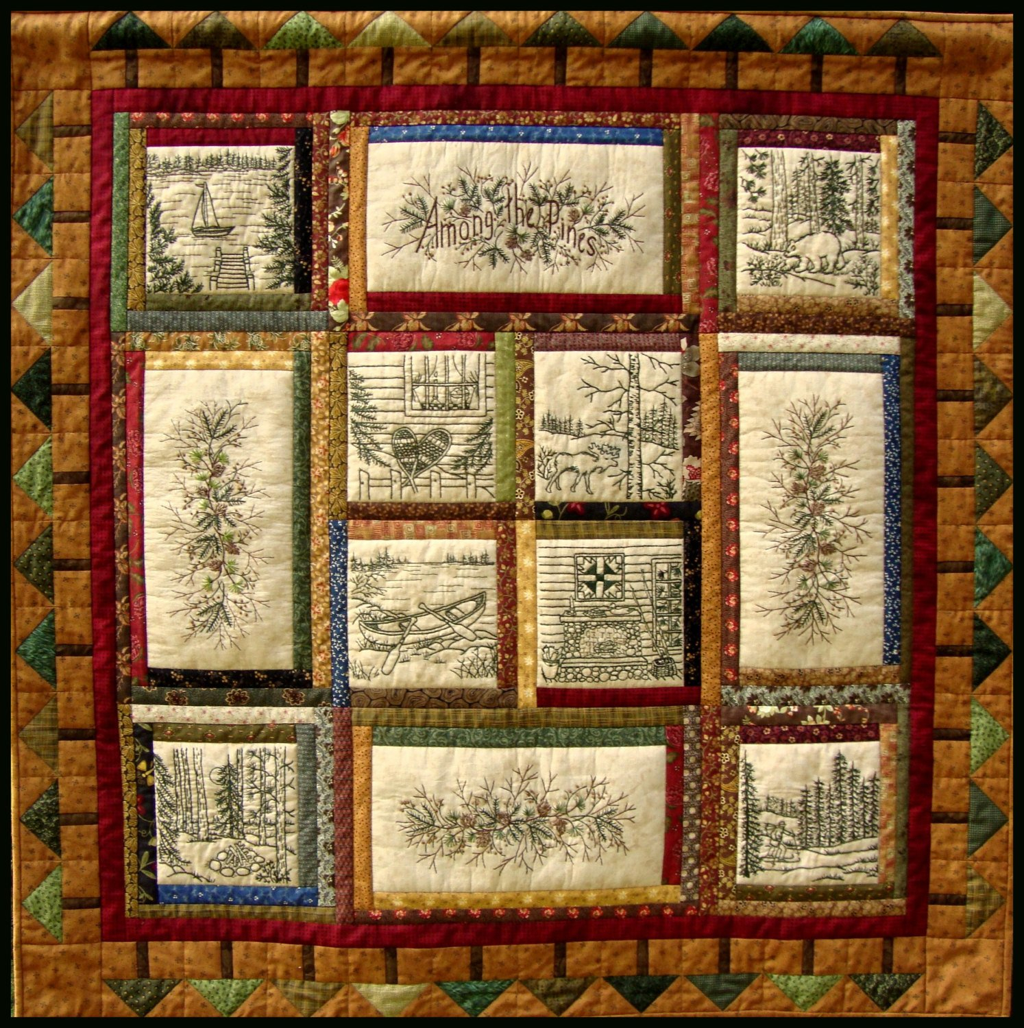 Embroidery Patterns For Quilts Among The Pines Wellington Designs